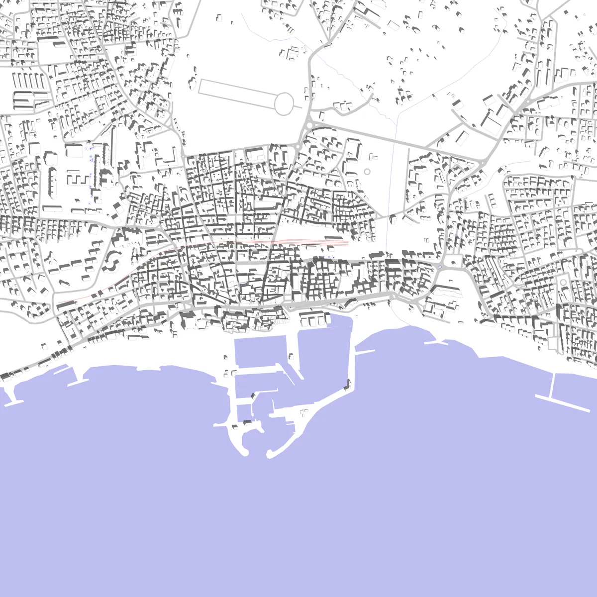 Nettuno planimetria di sito (2,5 km)