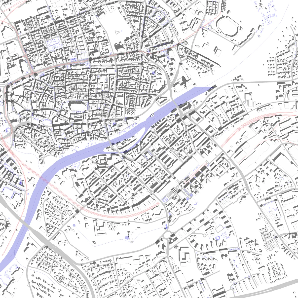 Neu-Ulm Lageplan (2,5 km)