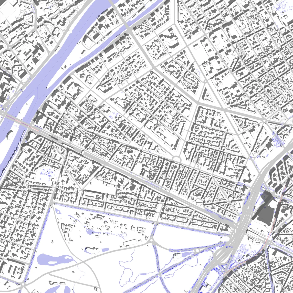 Neuilly-sur-Seine plan de situation (2,5 km)