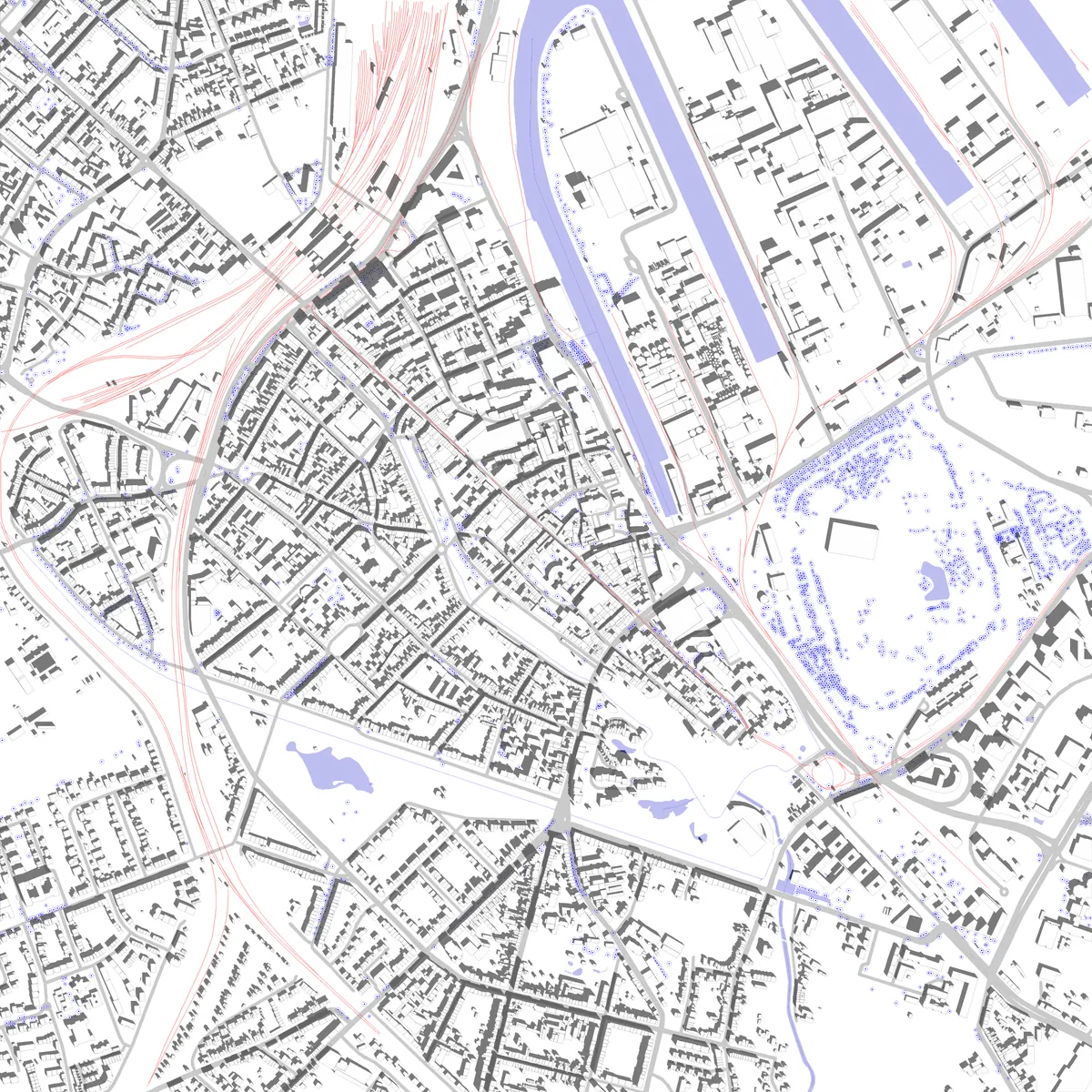 Neuss Lageplan (2,5 km)