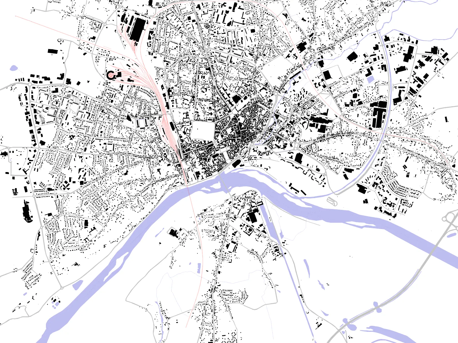 Nevers Schwarzplan