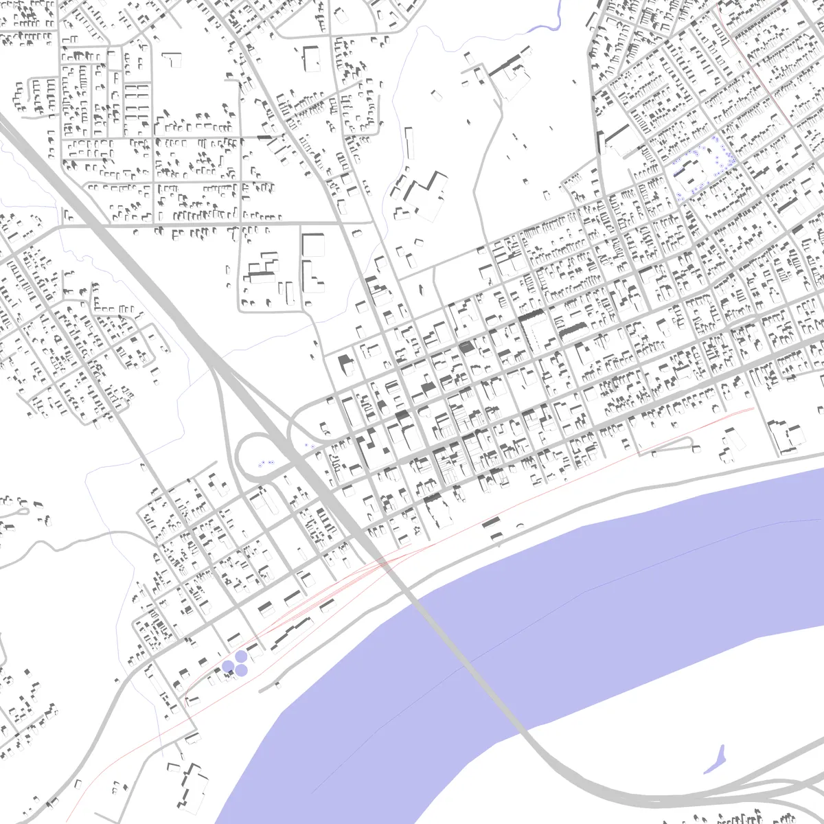 New Albany site plan (2.5 km)