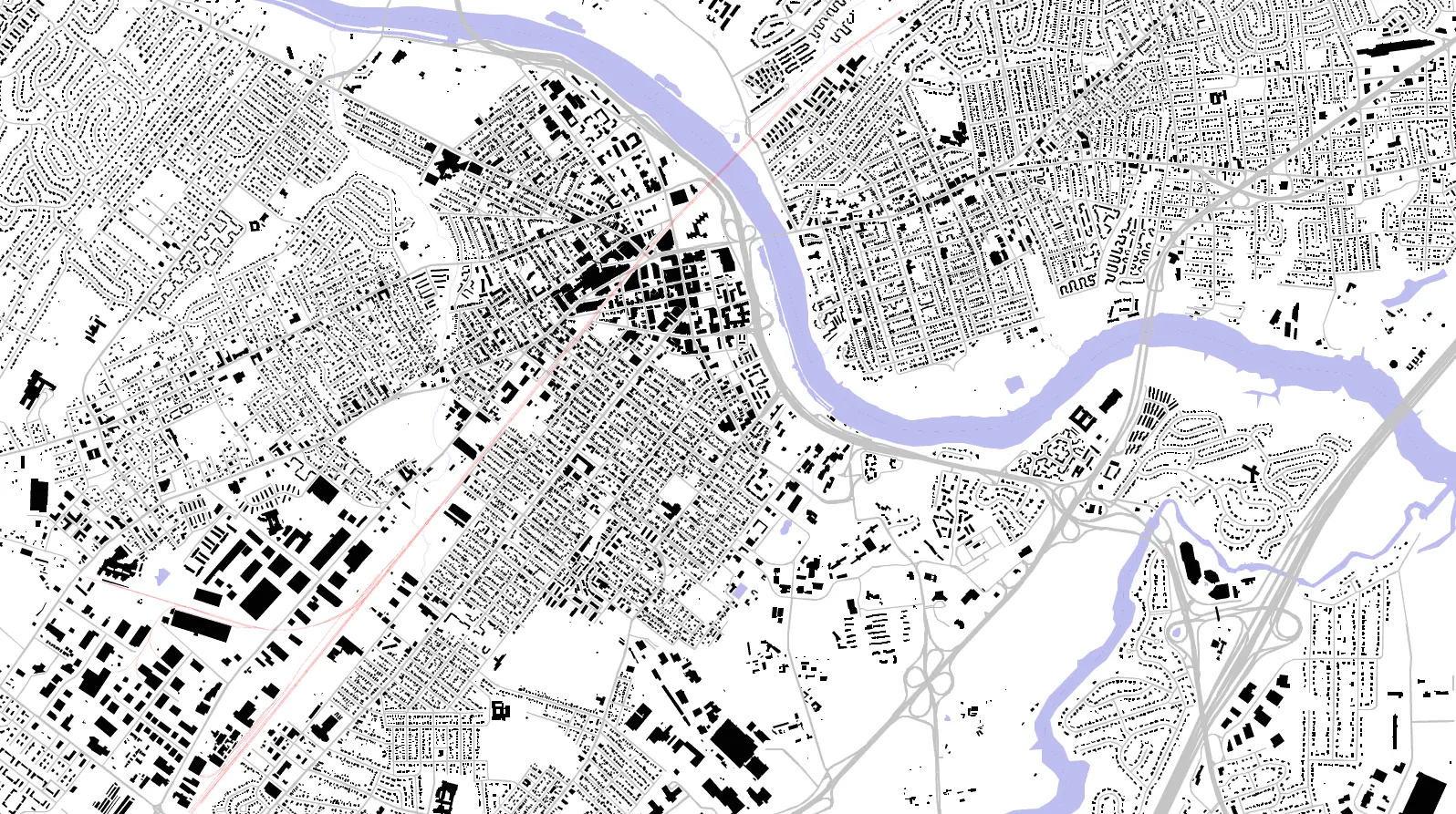New Brunswick figure ground plan