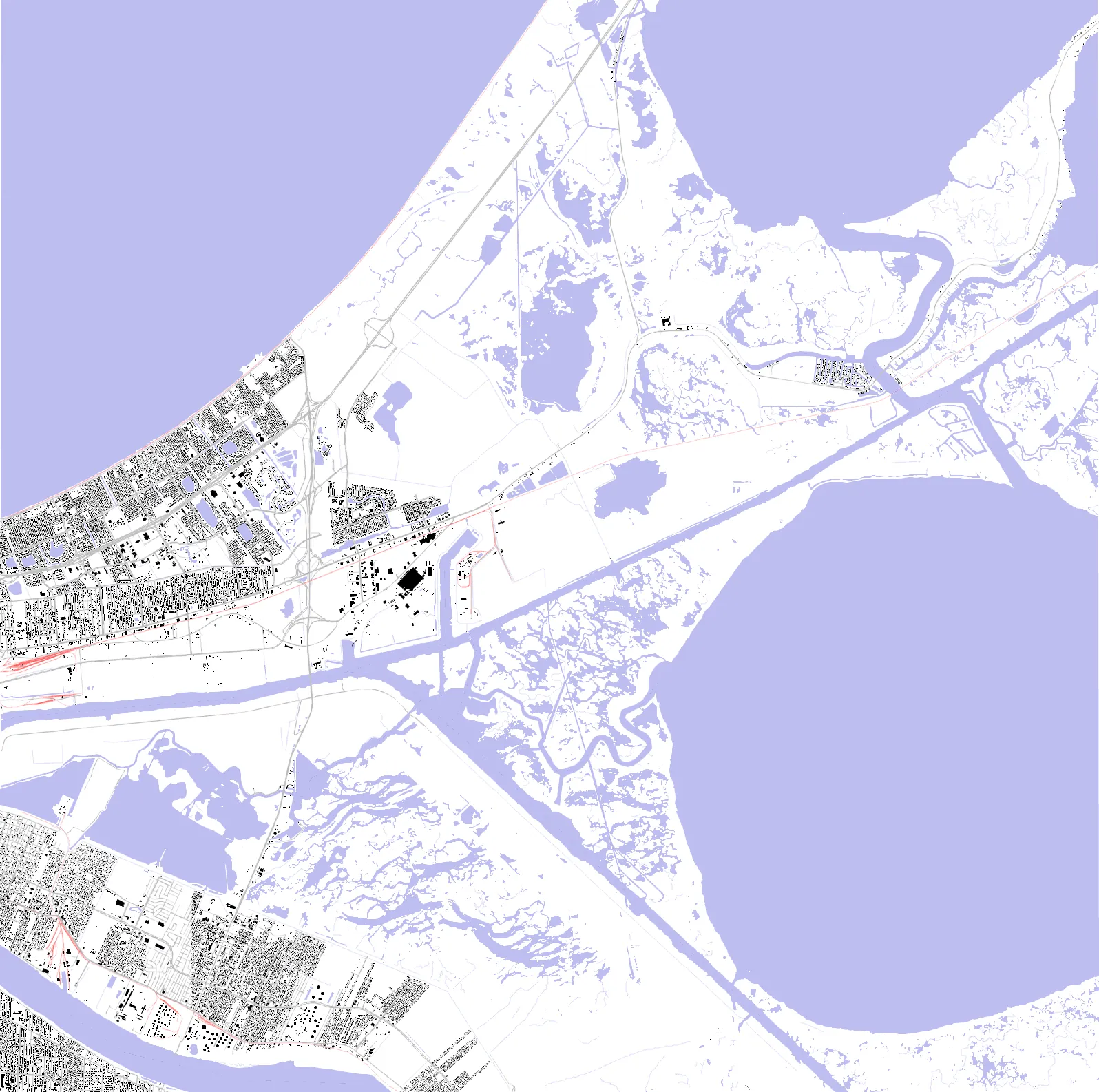 New Orleans figure ground plan