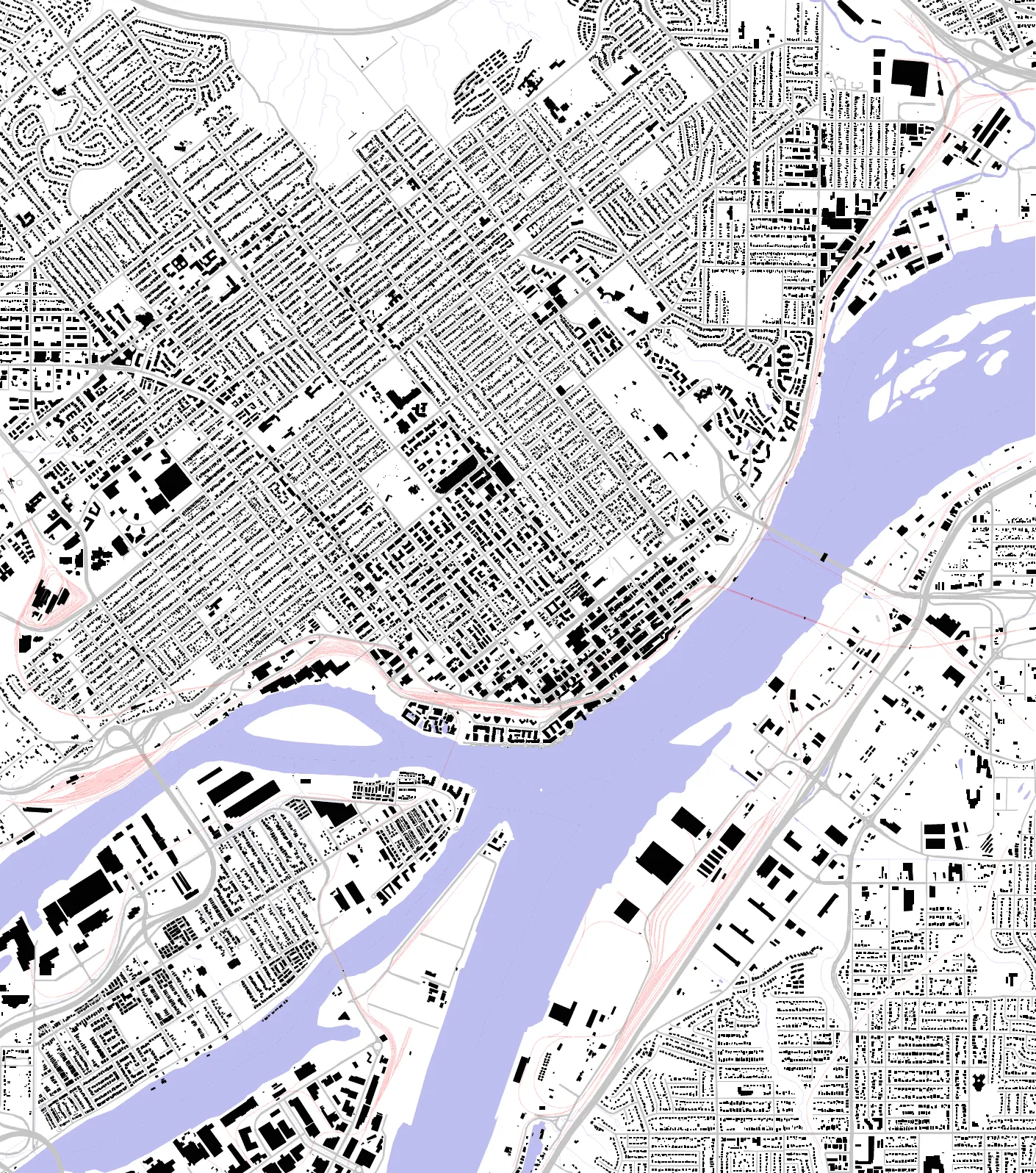 New Westminster figure ground plan