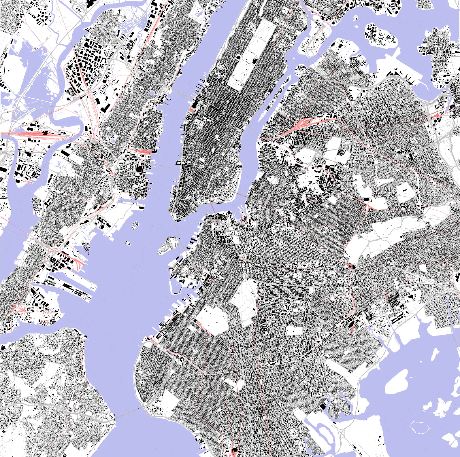 New York City figure ground plan