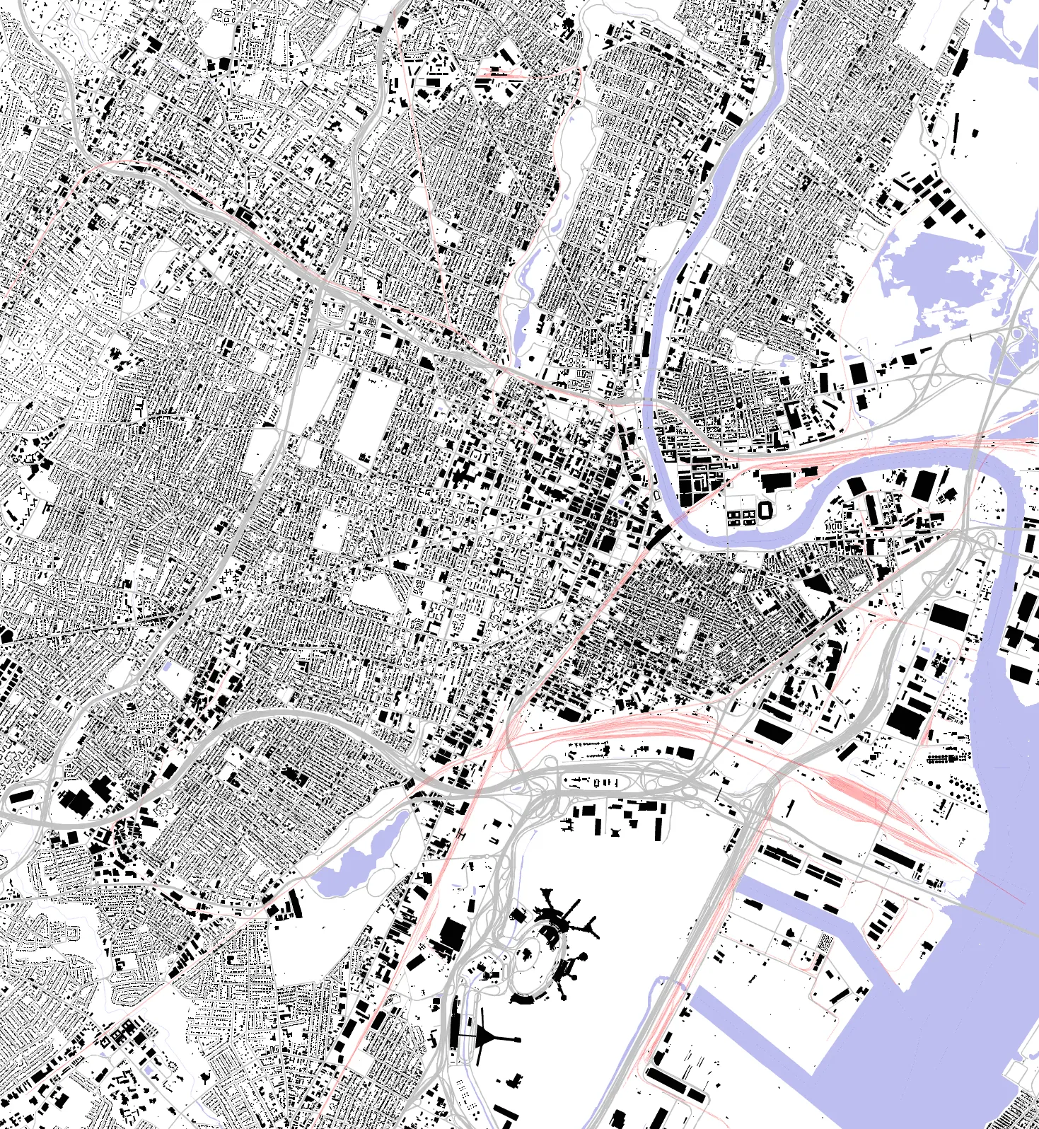 Newark figure ground plan