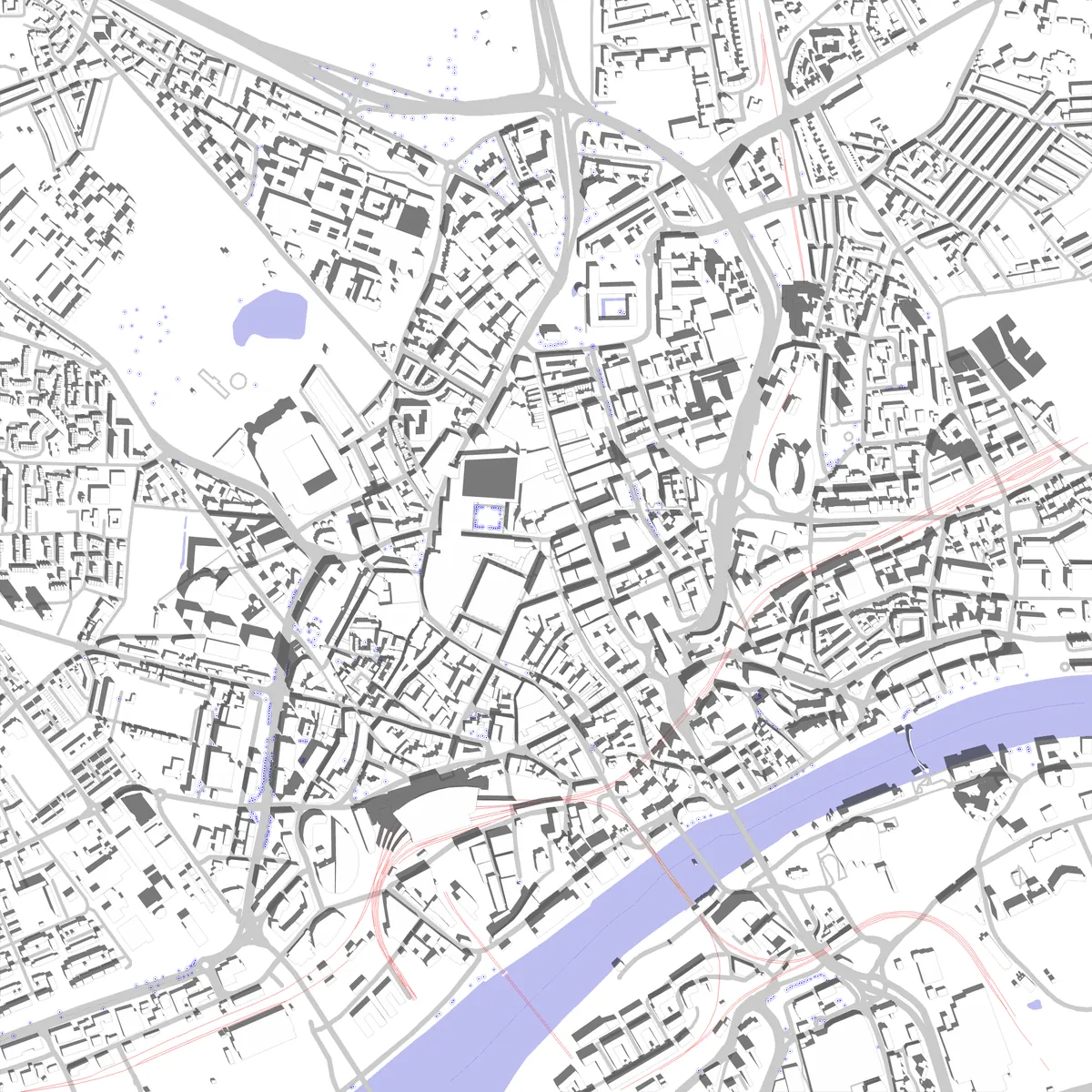Newcastle upon Tyne site plan (2.5 km)