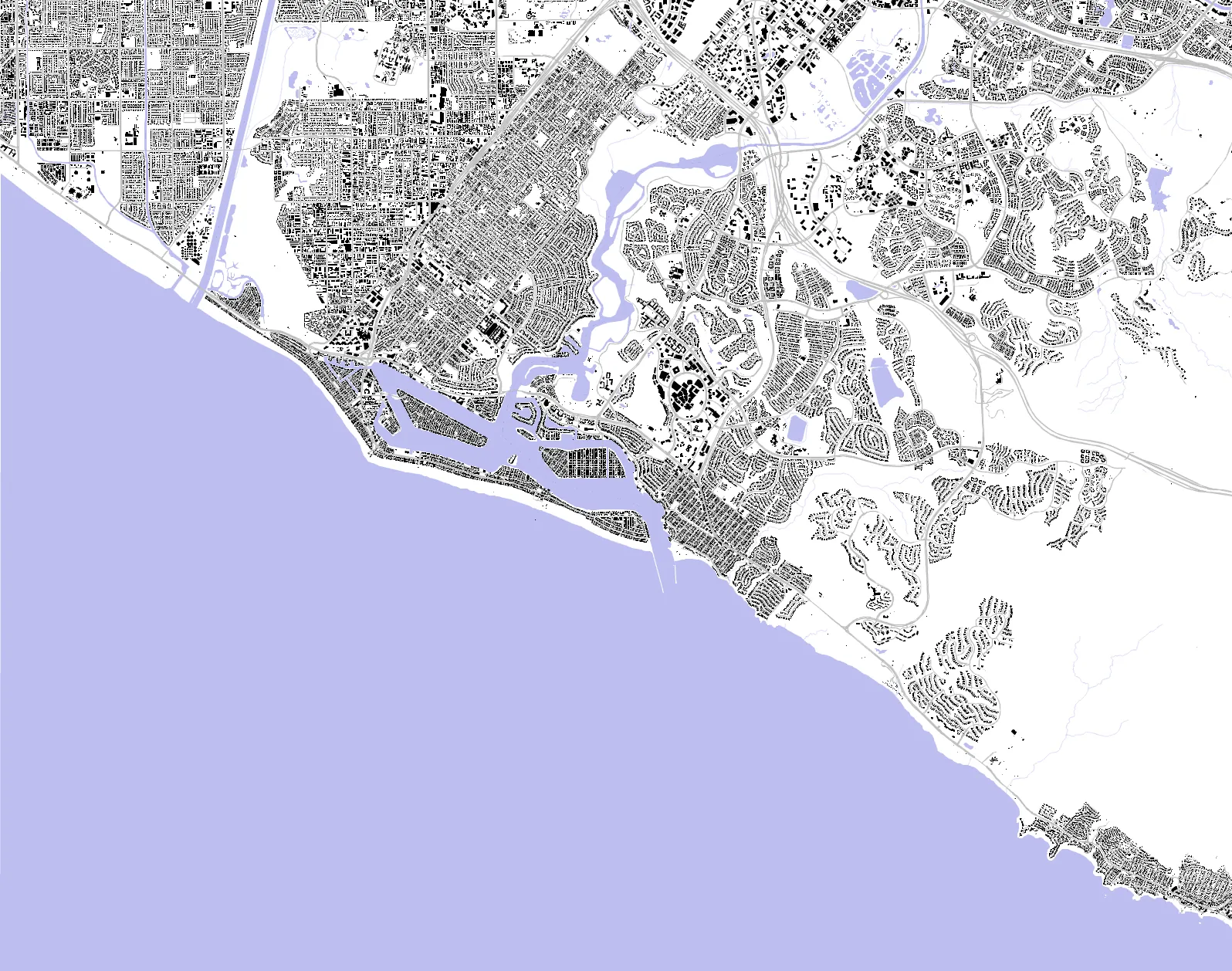 Newport Beach Schwarzplan