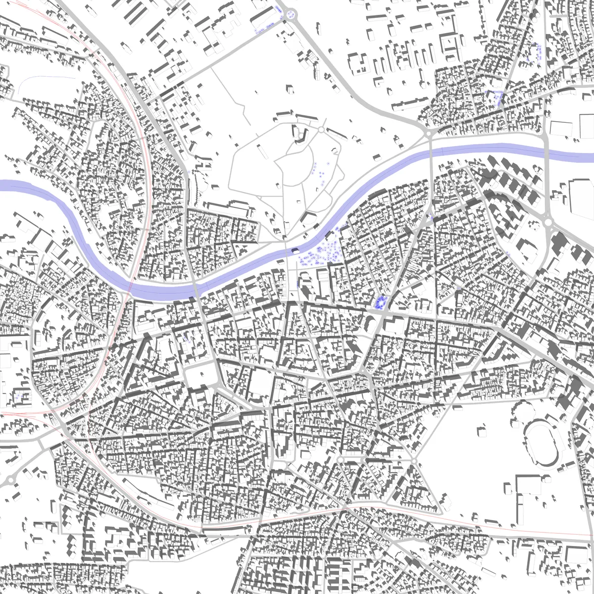 Niš Lageplan (2,5 km)
