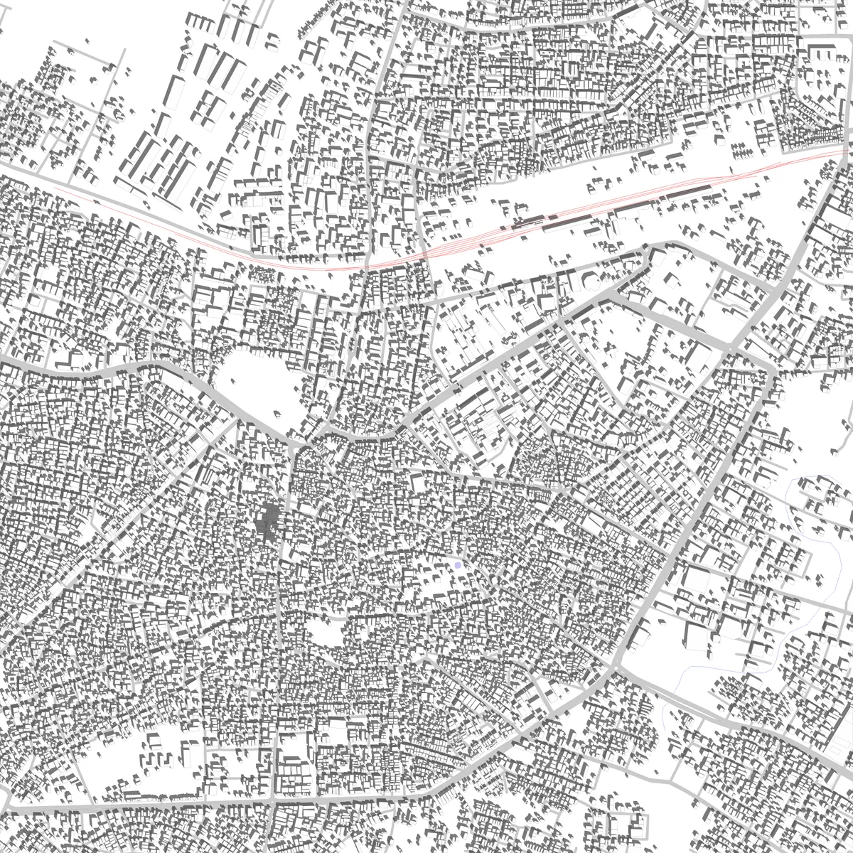 Nizamabad Lageplan (2,5 km)