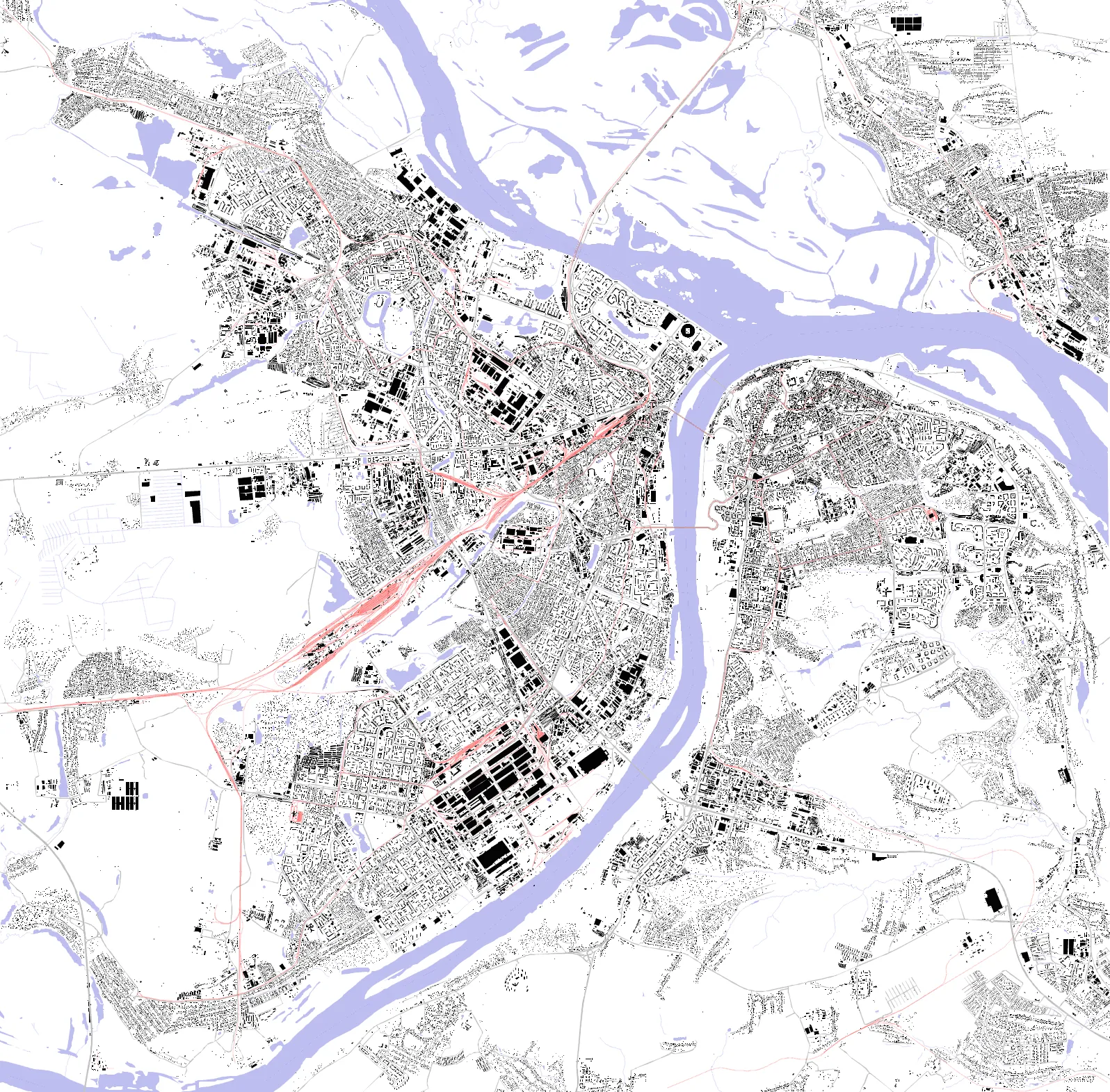 Нижний Новгород figure ground plan