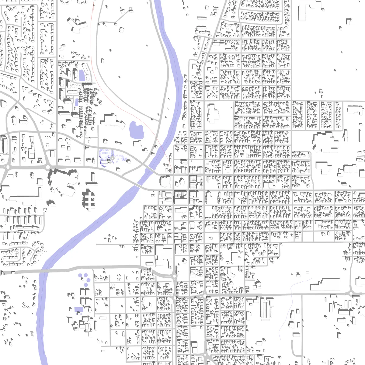 Noblesville Lageplan (2,5 km)