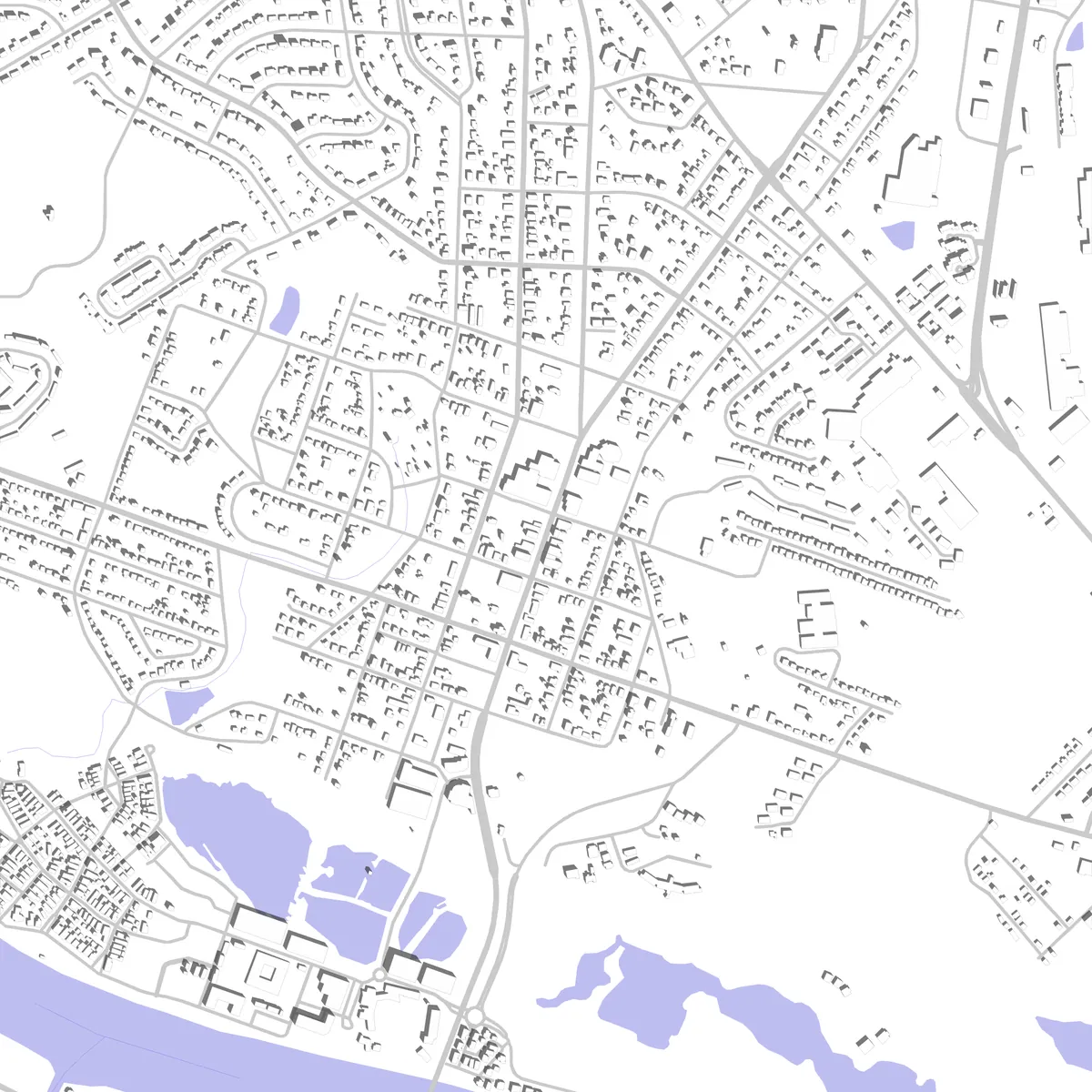 North Augusta Lageplan (2,5 km)