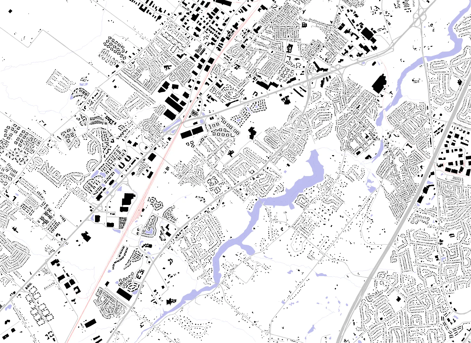 North Brunswick figure ground plan