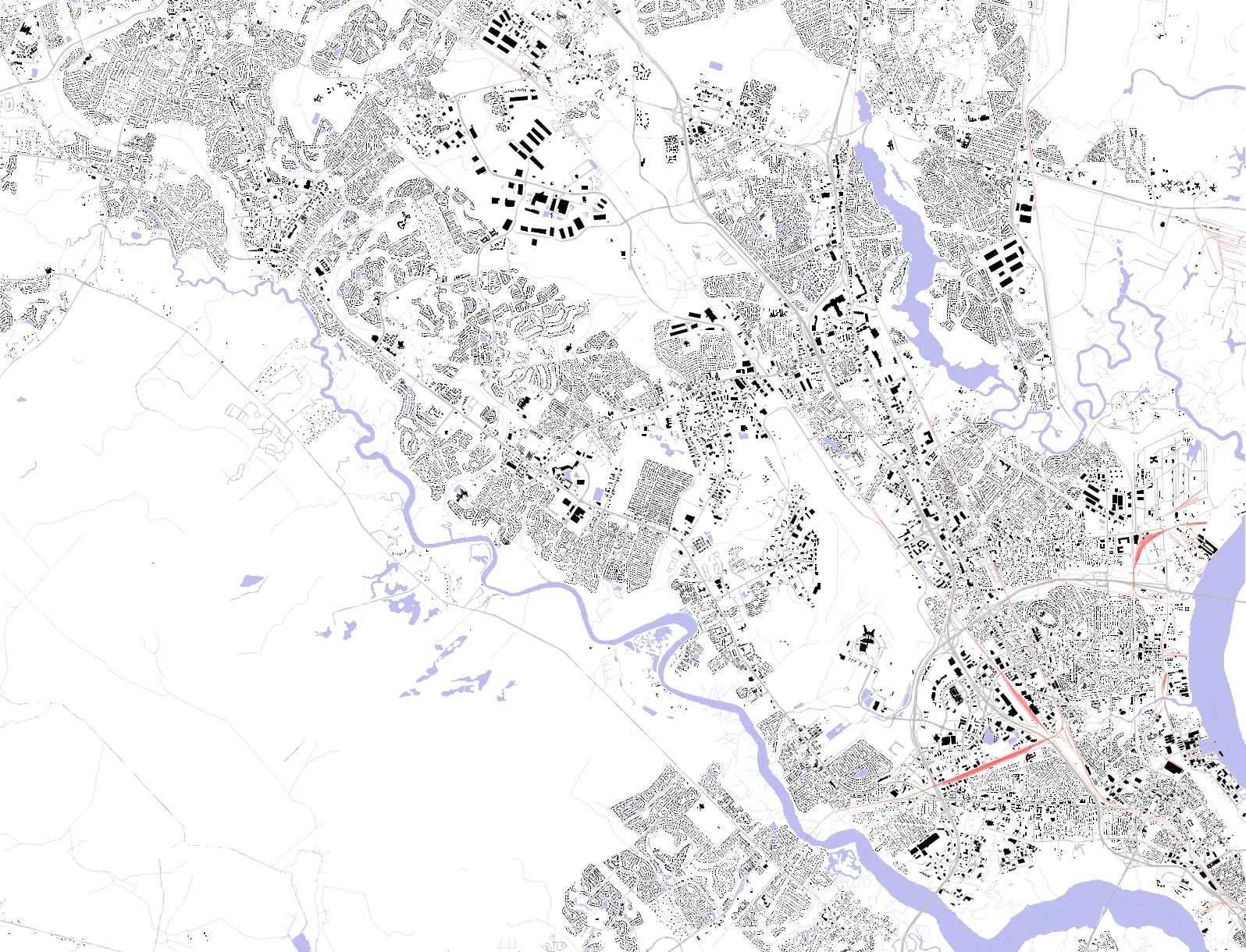 North Charleston figure ground plan