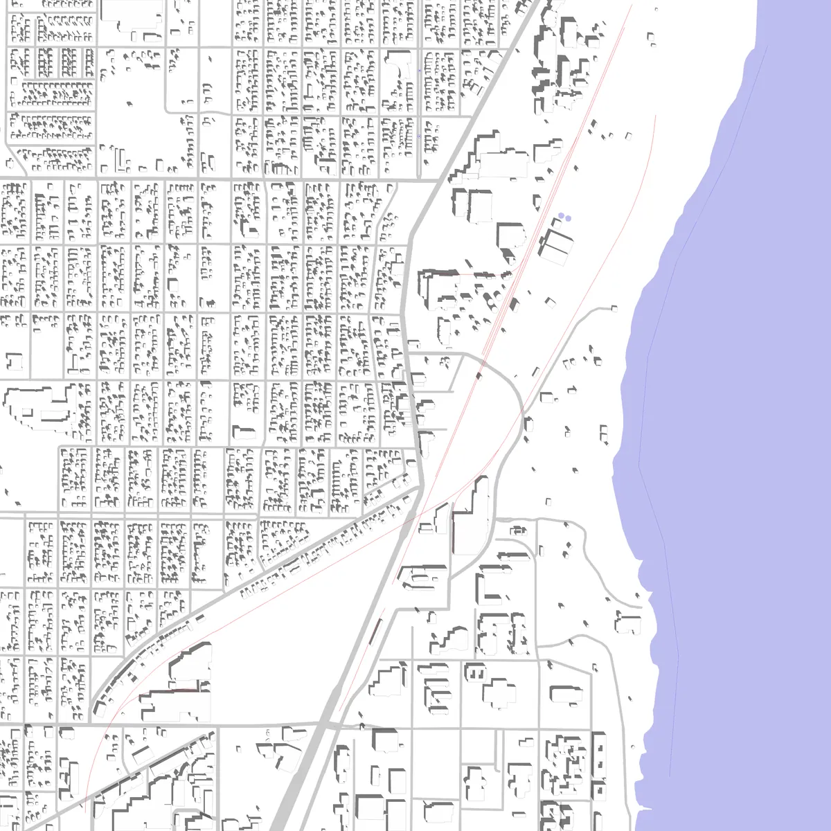 North Chicago Lageplan (2,5 km)