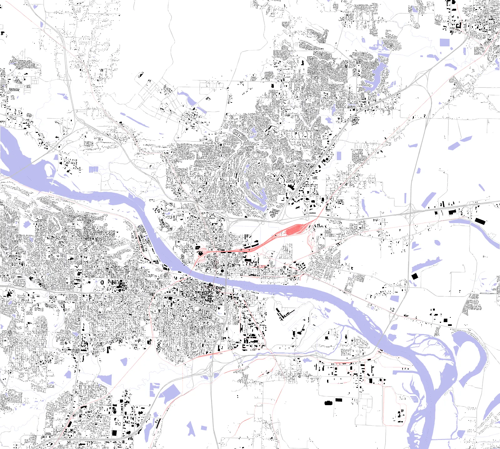 North Little Rock figure ground plan
