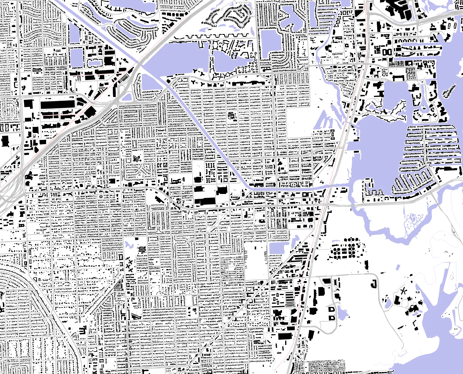 North Miami Beach figure ground plan