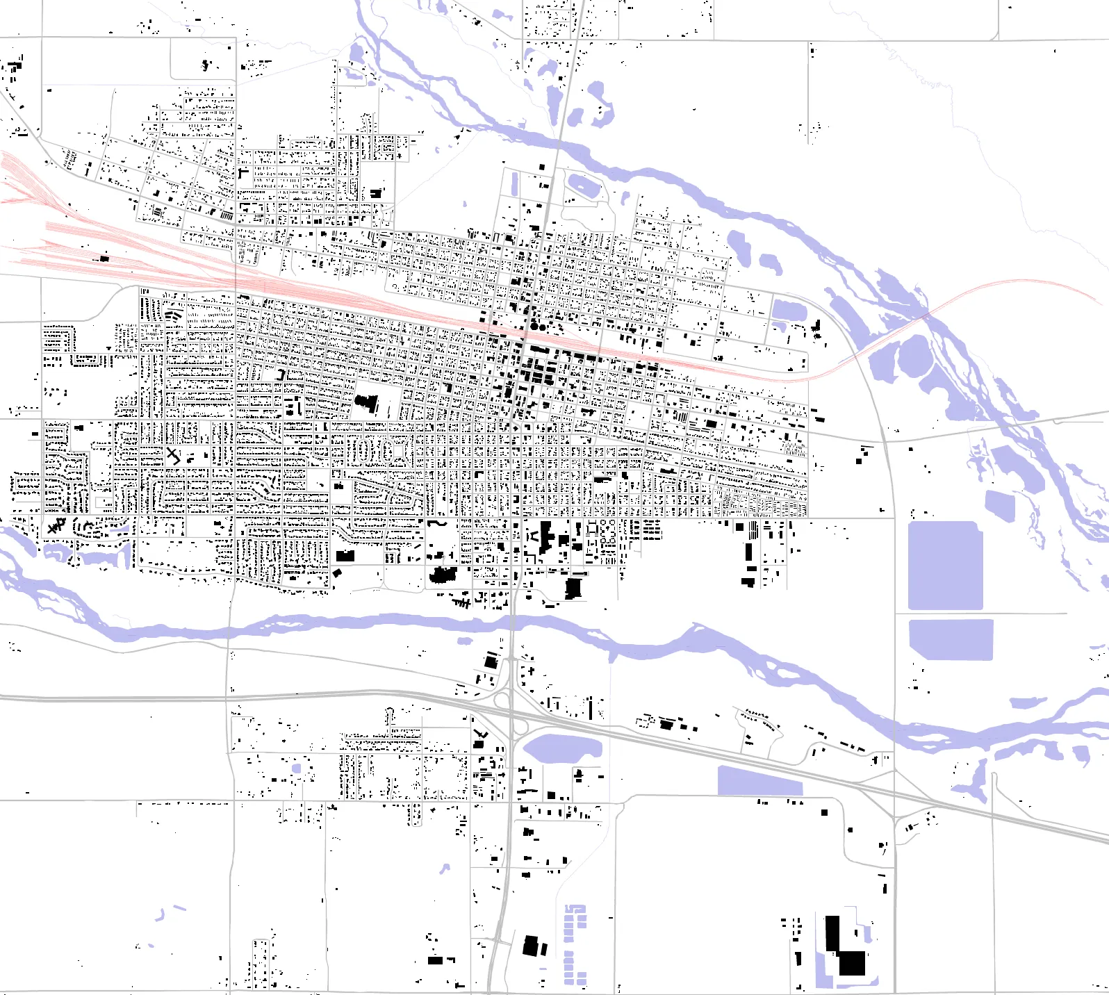 North Platte Schwarzplan
