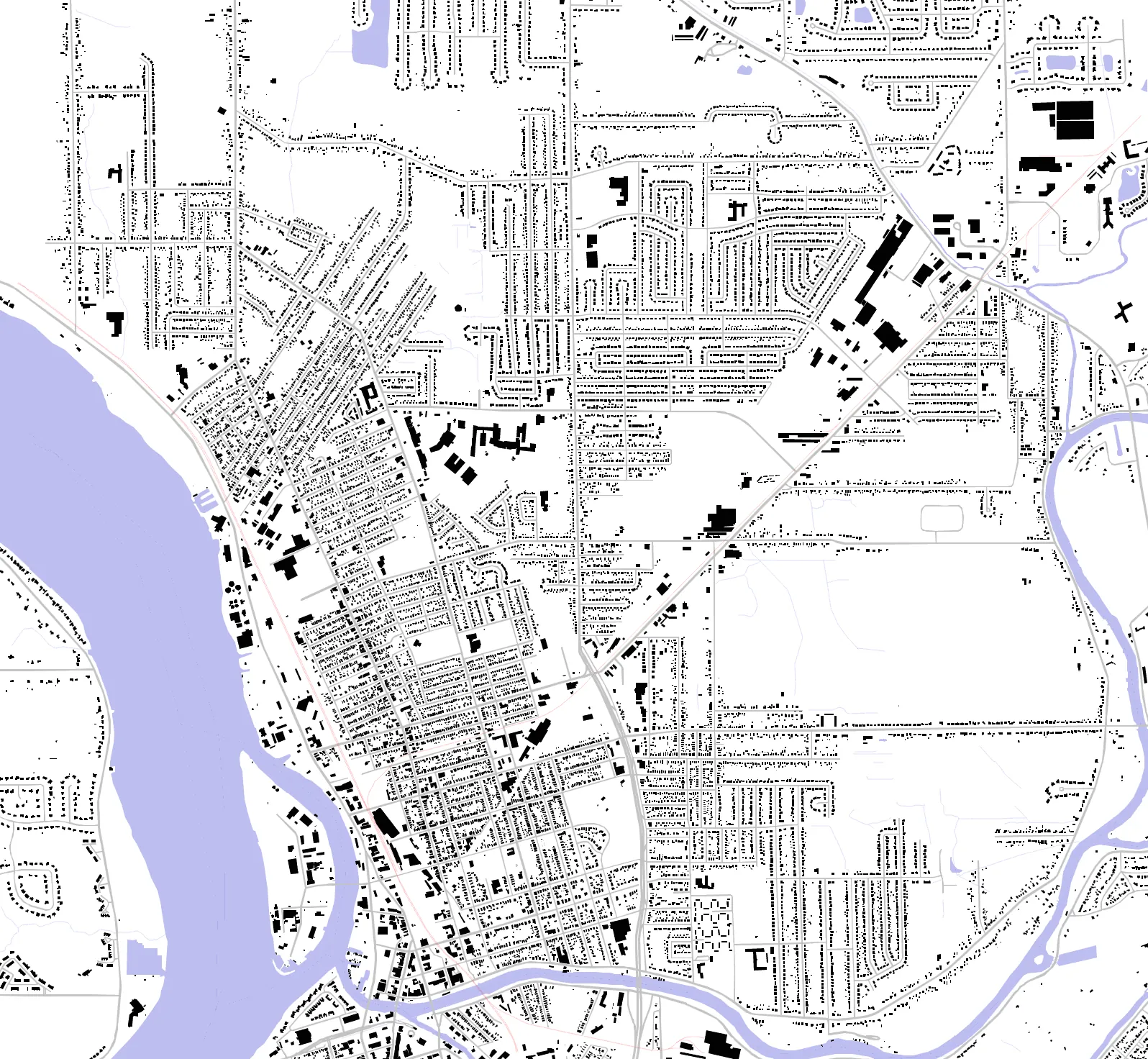 North Tonawanda figure ground plan