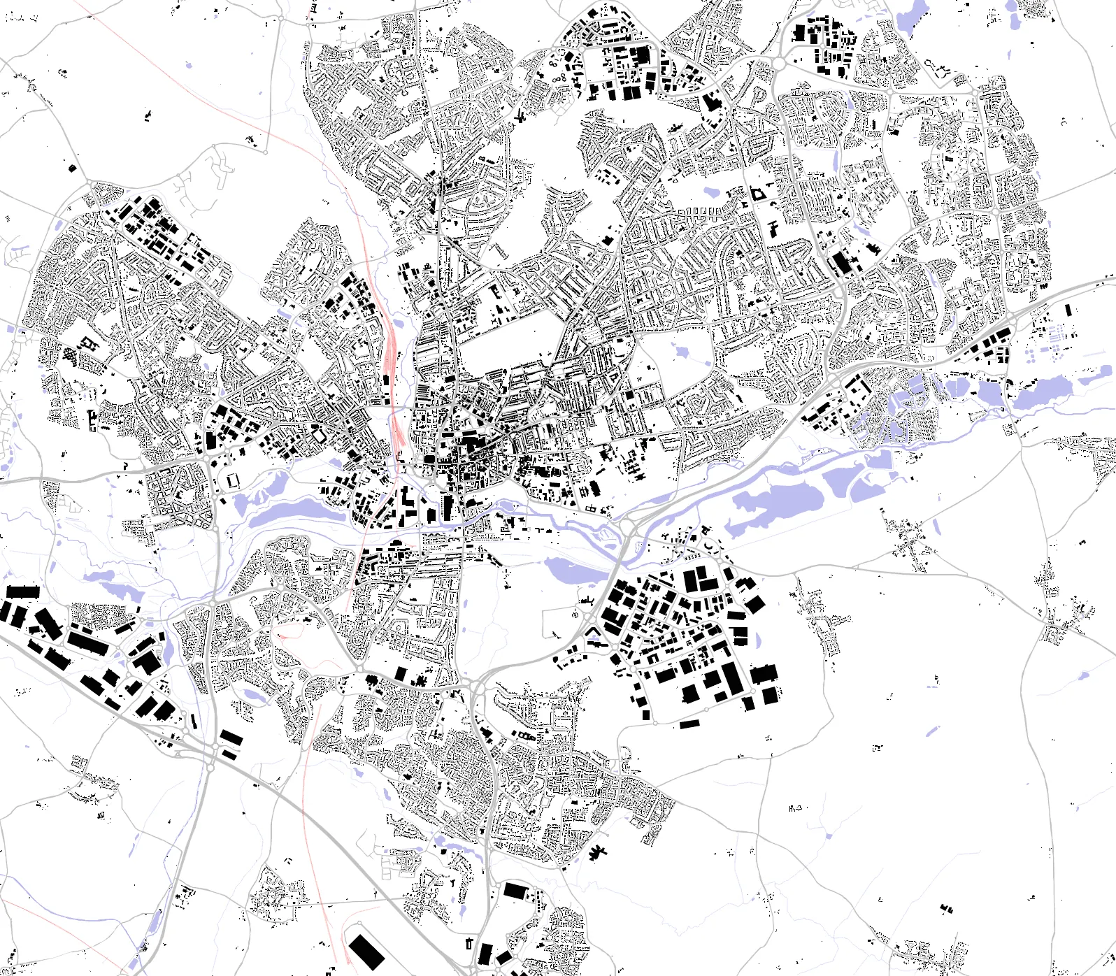 Northampton Schwarzplan