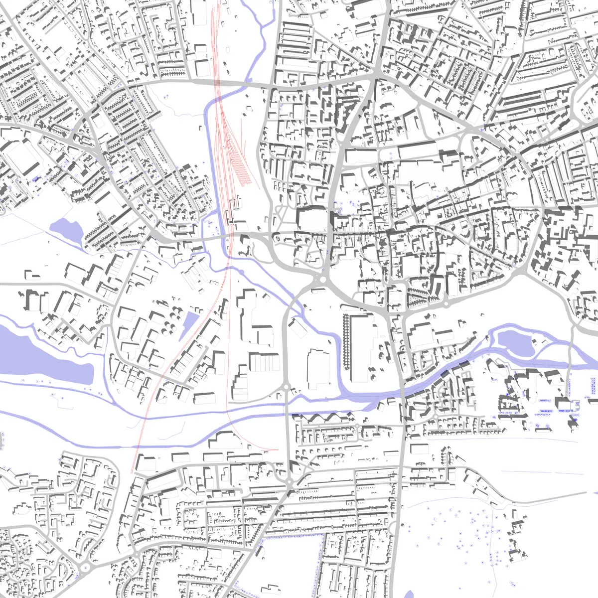 Northampton Lageplan (2,5 km)