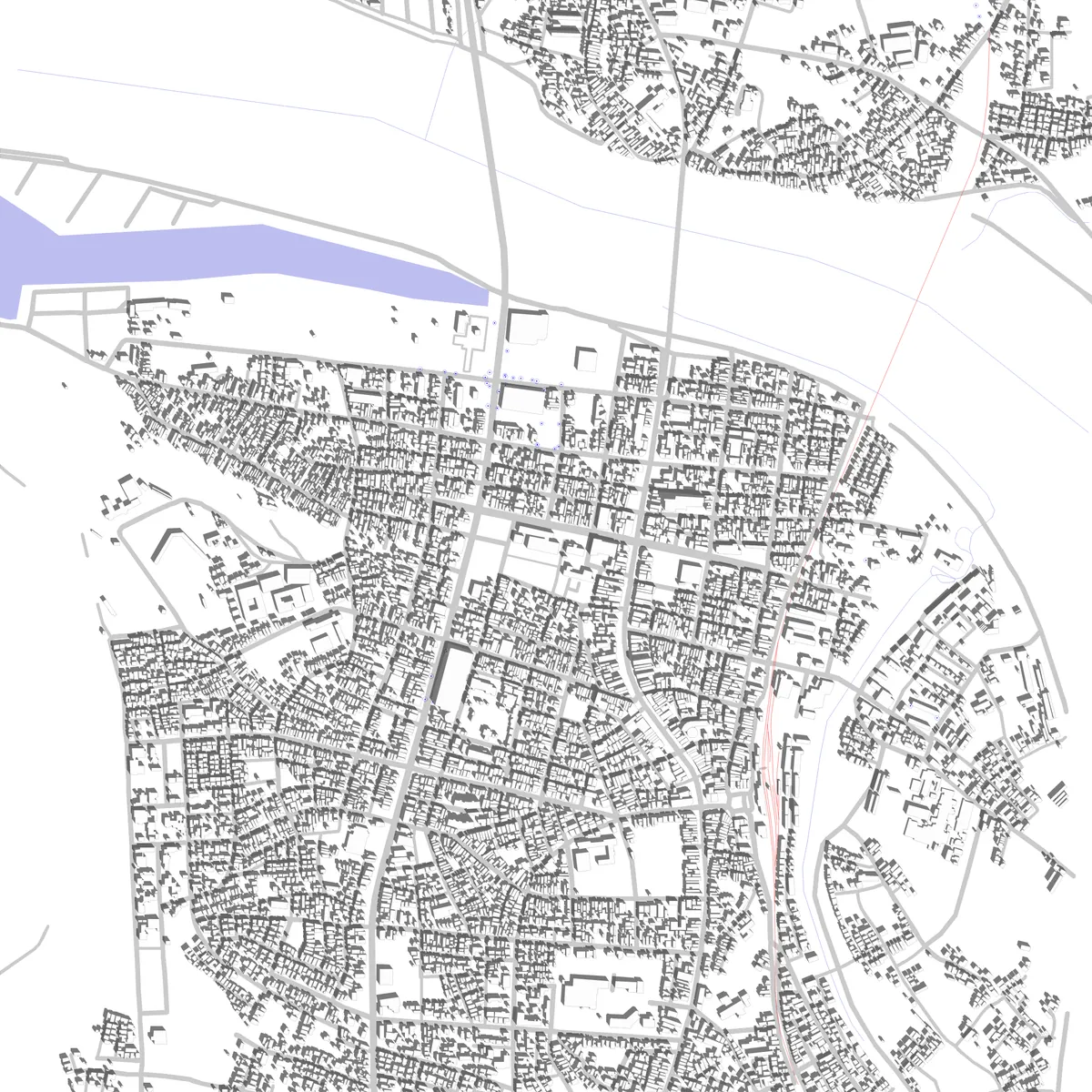 能代 敷地図 (2.5 km)