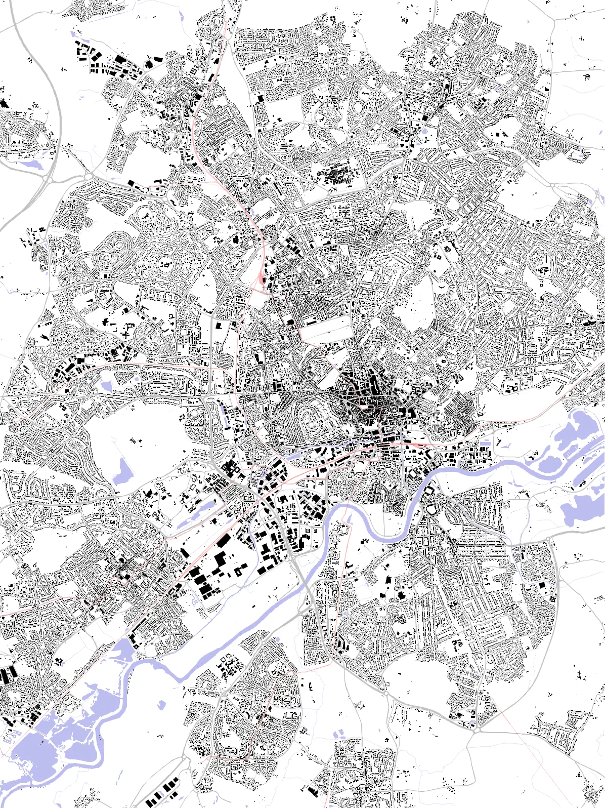 Nottingham figure ground plan