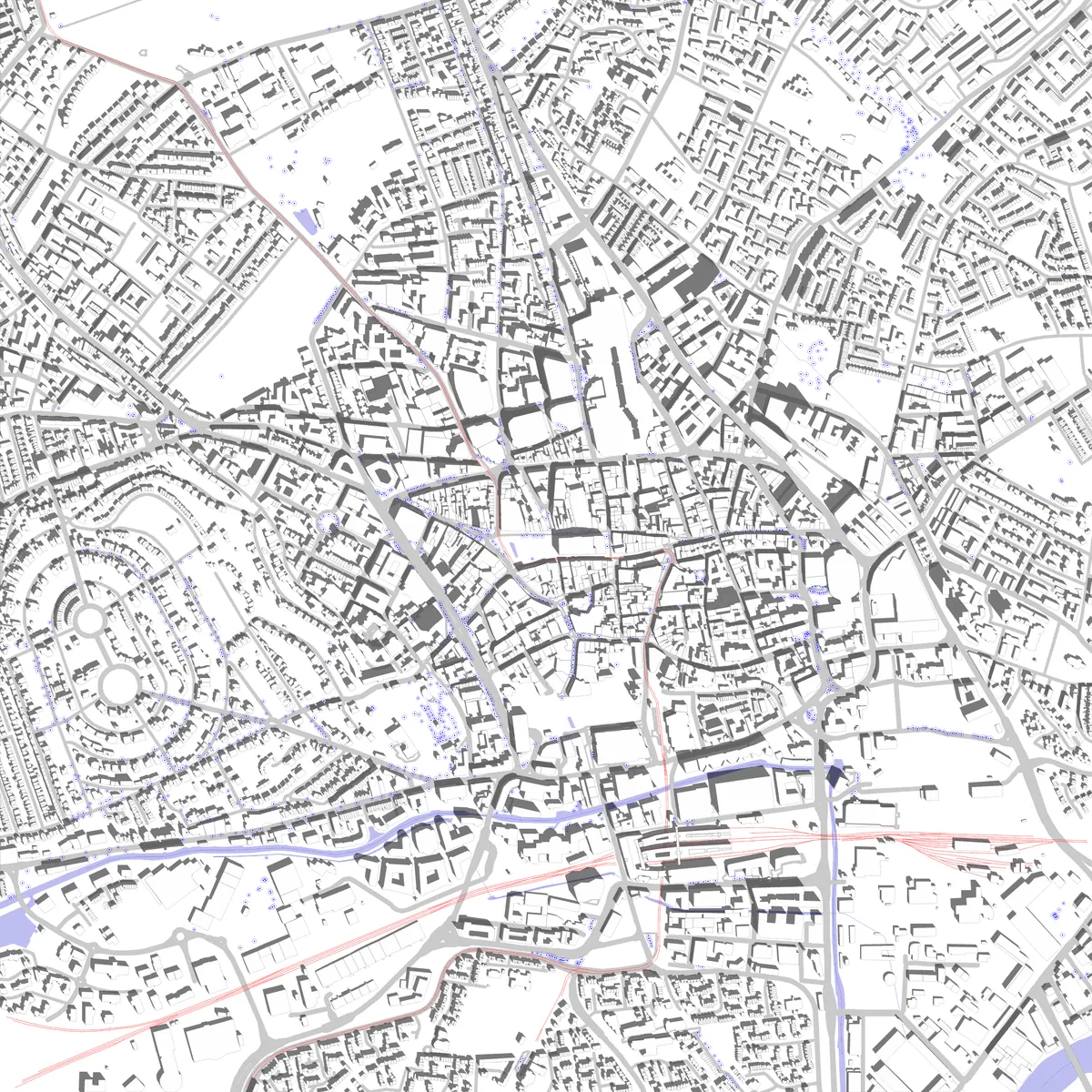 Nottingham site plan (2.5 km)