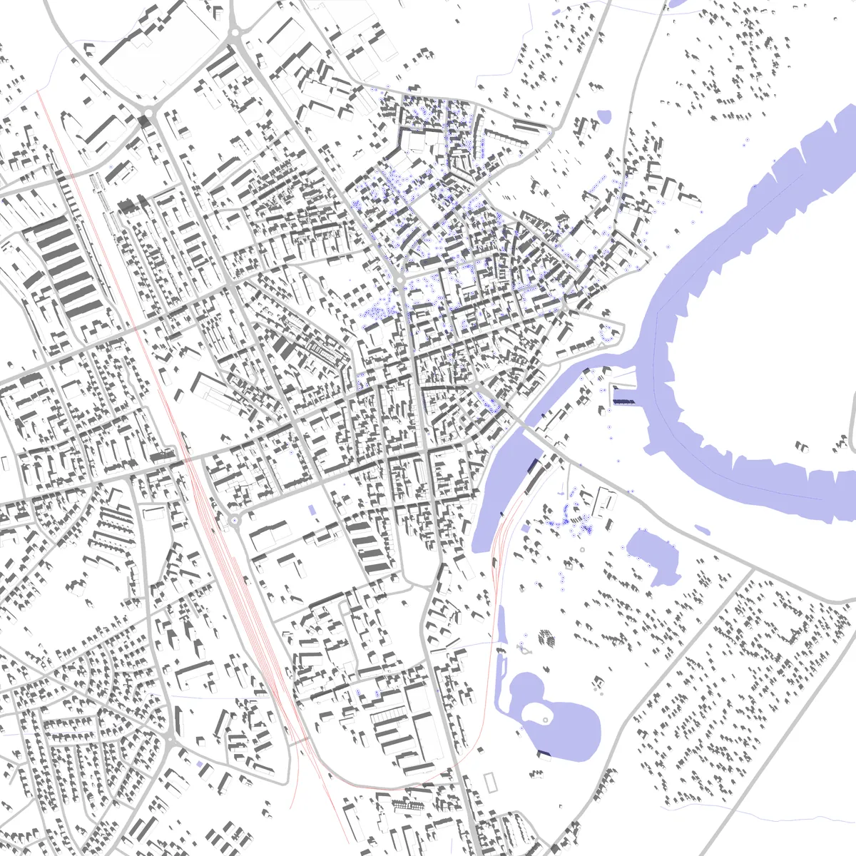 Nowa Sól plan zagospodarowania (2,5 km)