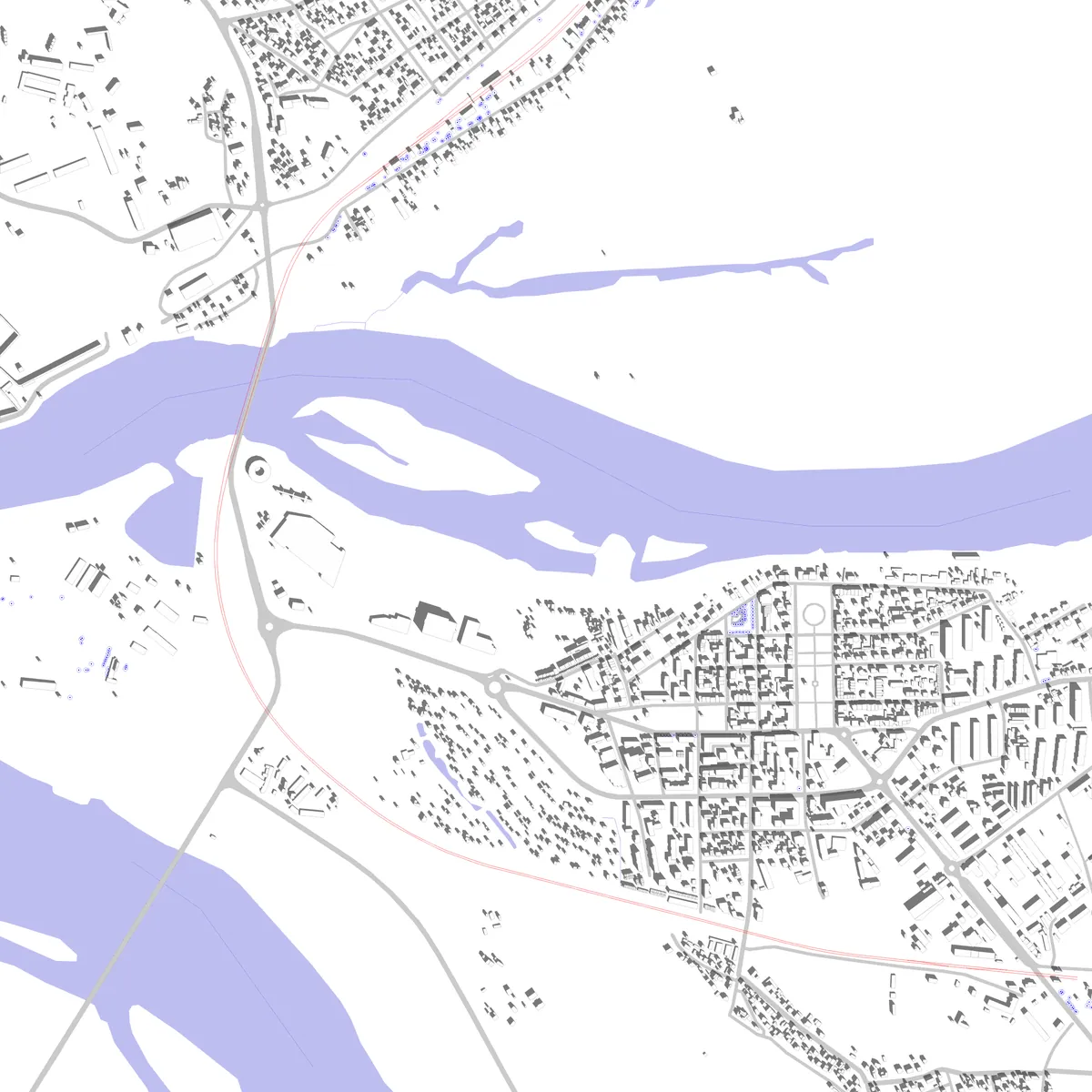 Nowy Dwór Mazowiecki plan zagospodarowania (2,5 km)