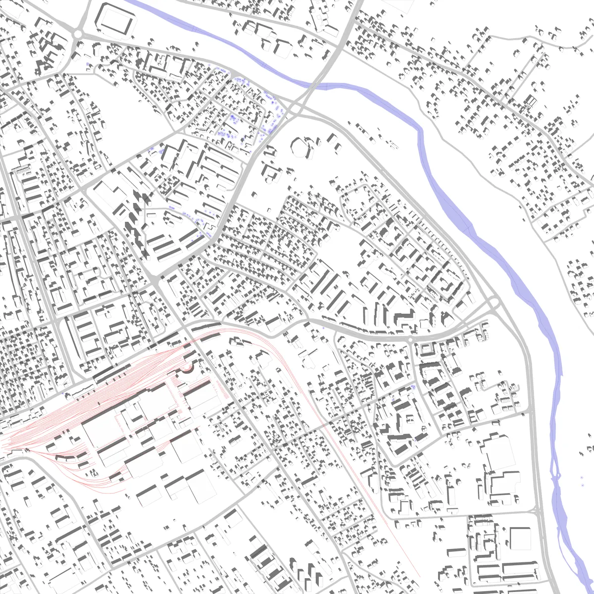 Nowy Sącz site plan (2.5 km)