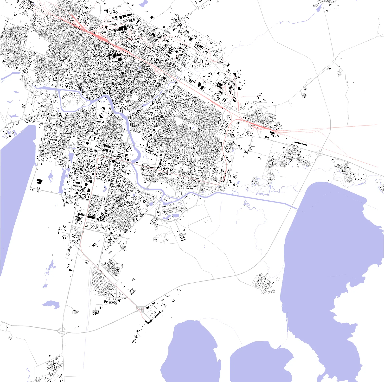 Nur-Sultan figure ground plan