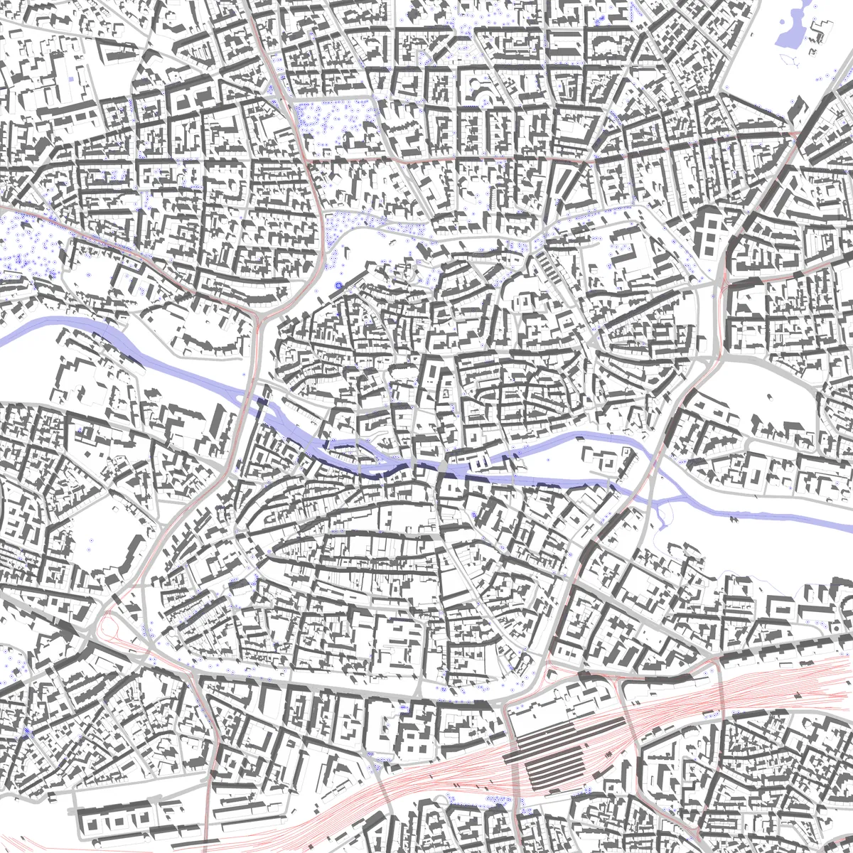 Nuremberg Lageplan (2,5 km)