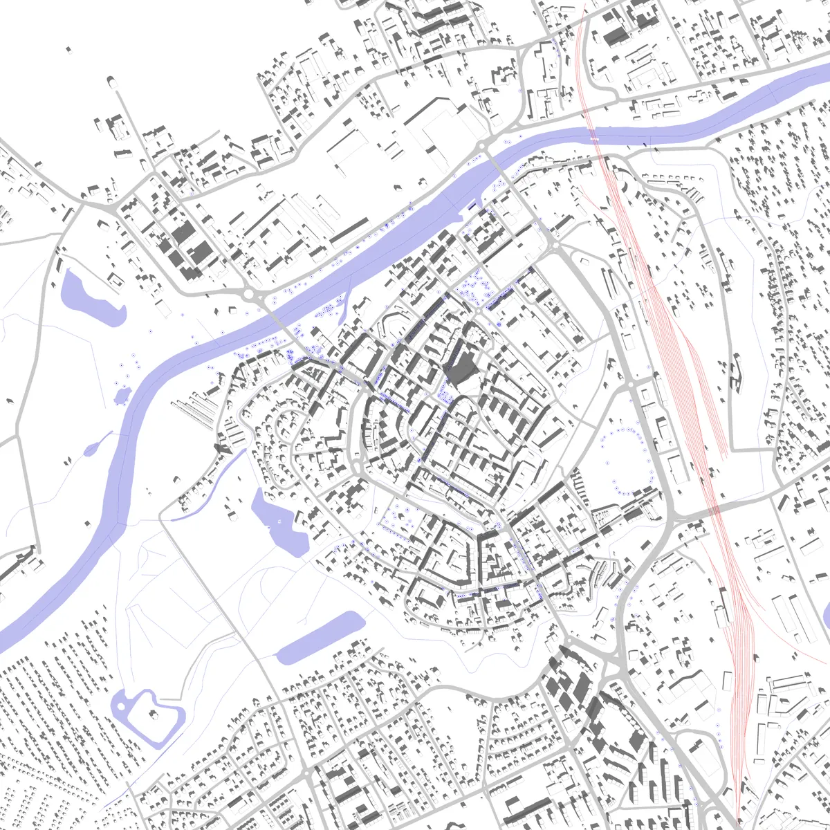 Nysa Lageplan (2,5 km)
