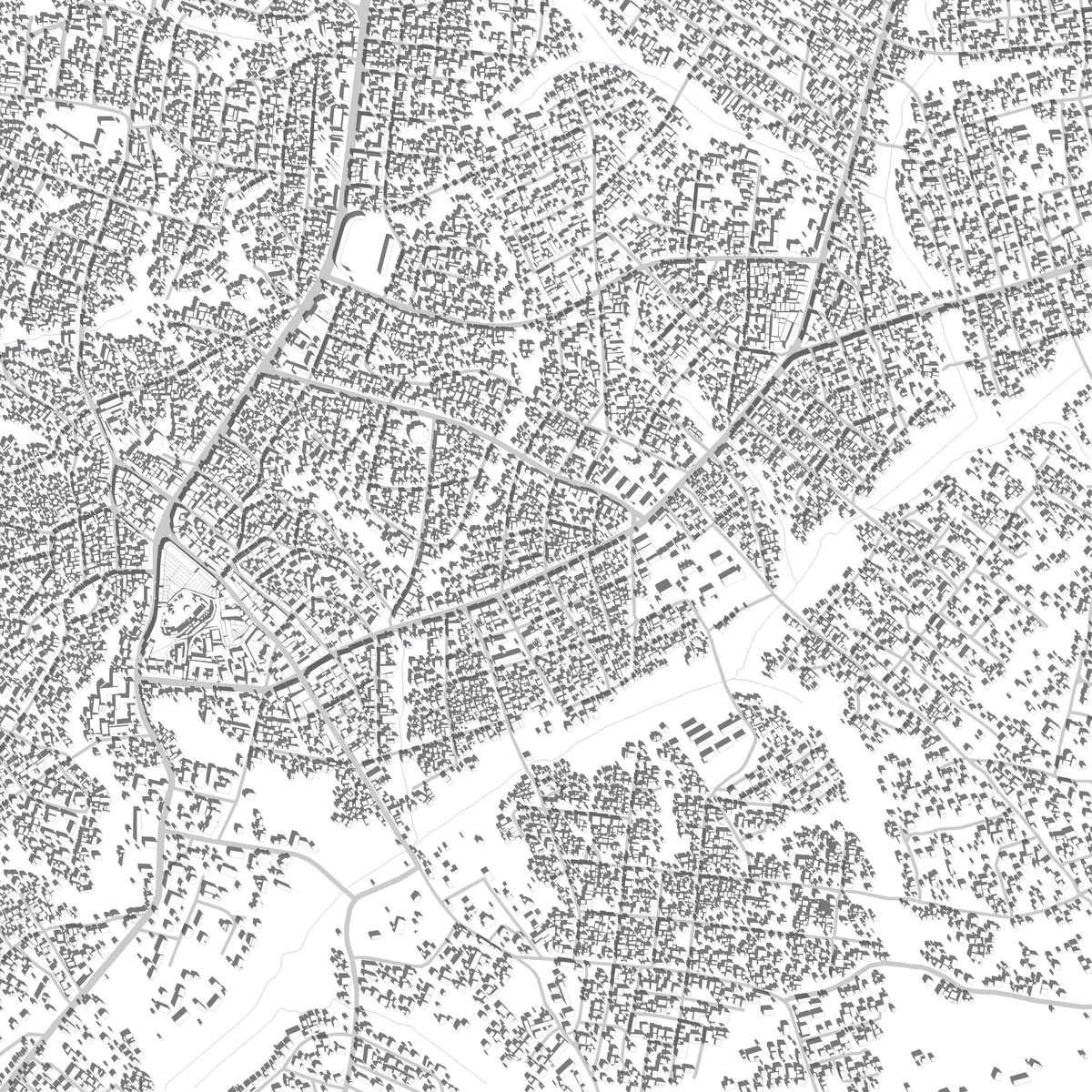 N'Zérékoré plan de situation (2,5 km)