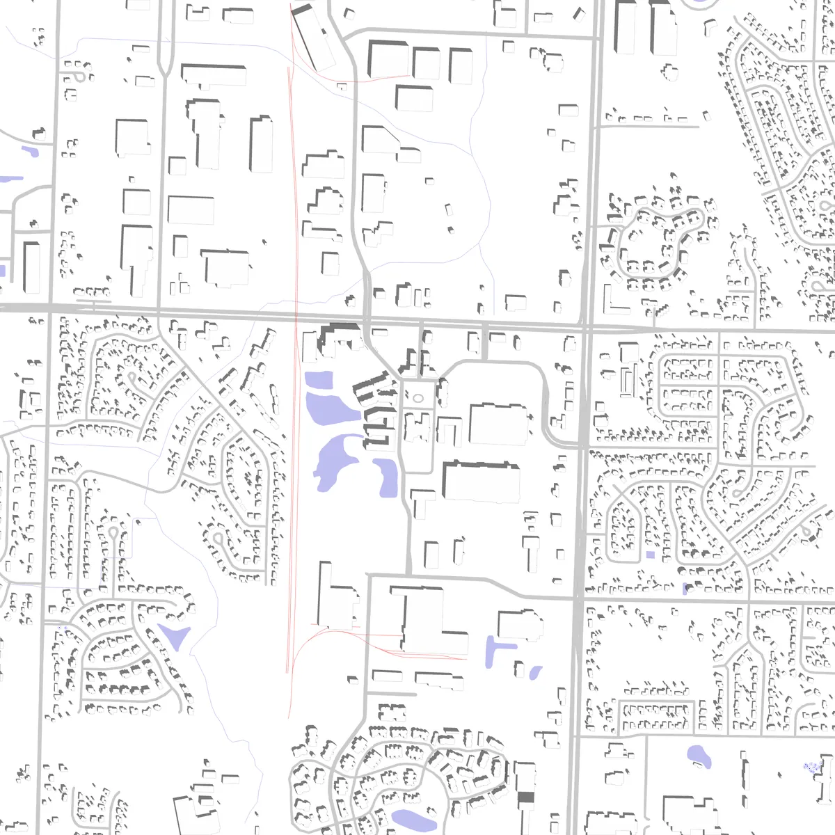 Oak Creek Lageplan (2,5 km)