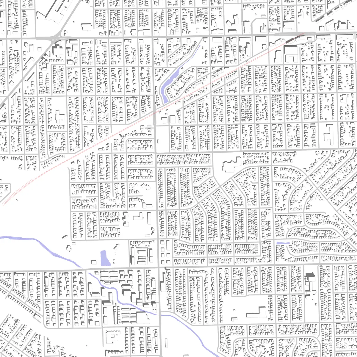 Oak Lawn Lageplan (2,5 km)