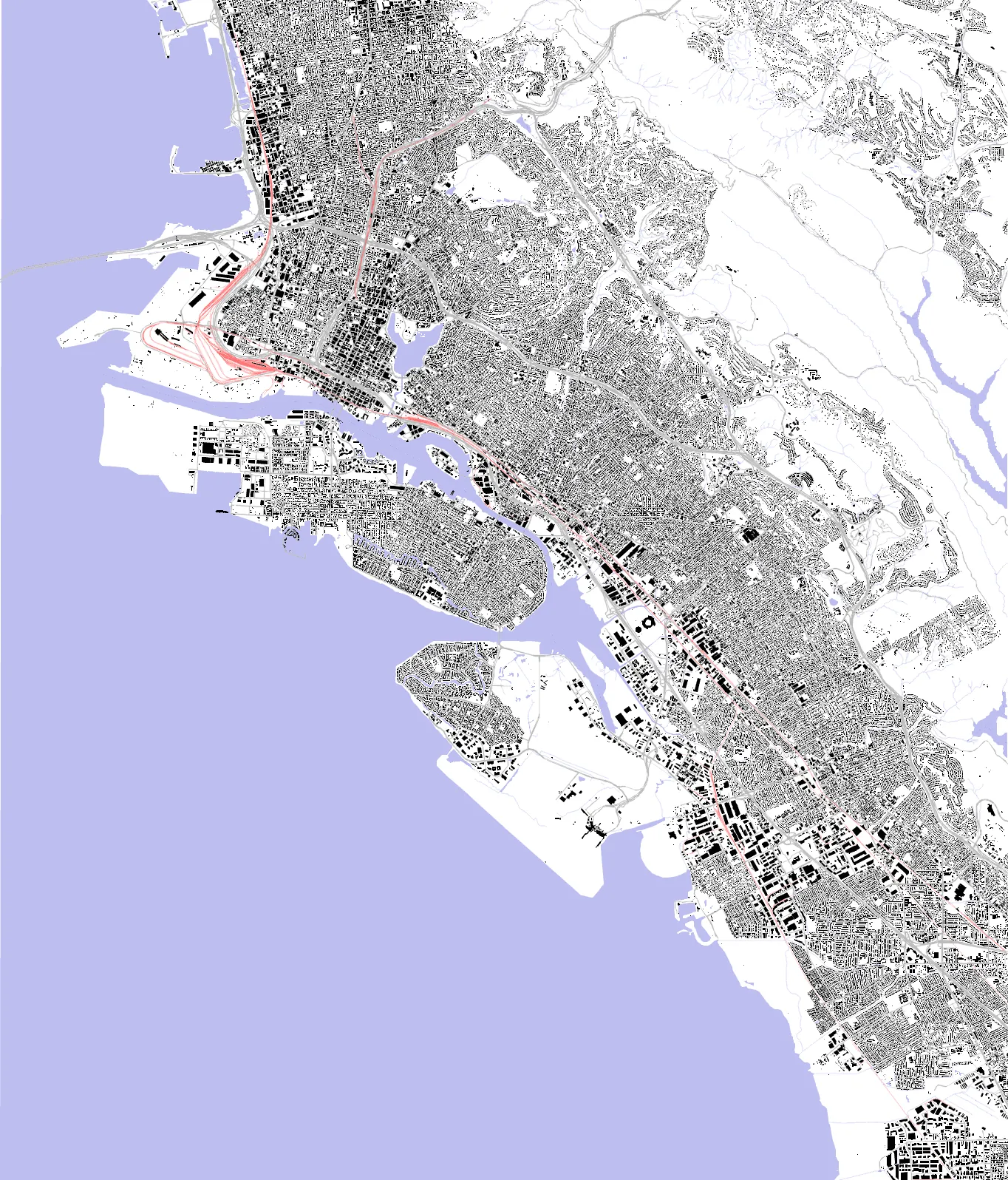 Oakland Schwarzplan