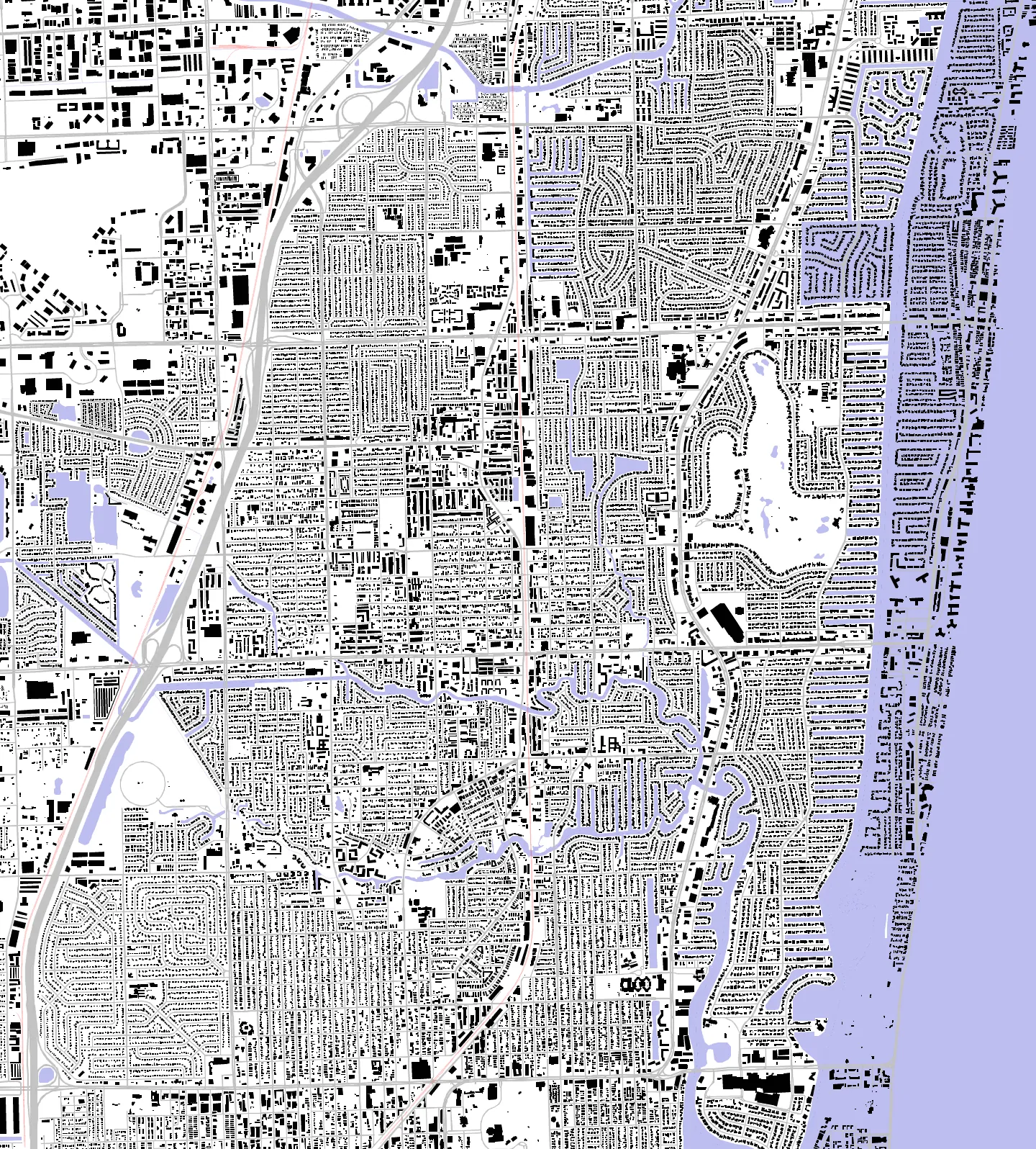 Oakland Park figure ground plan