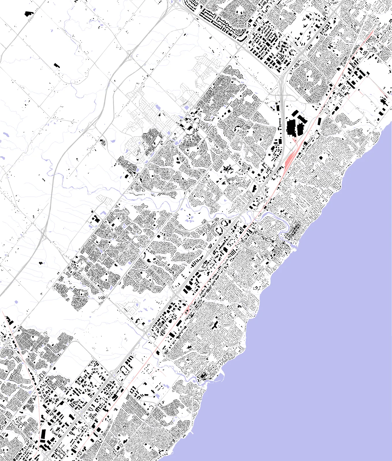 Oakville figure ground plan