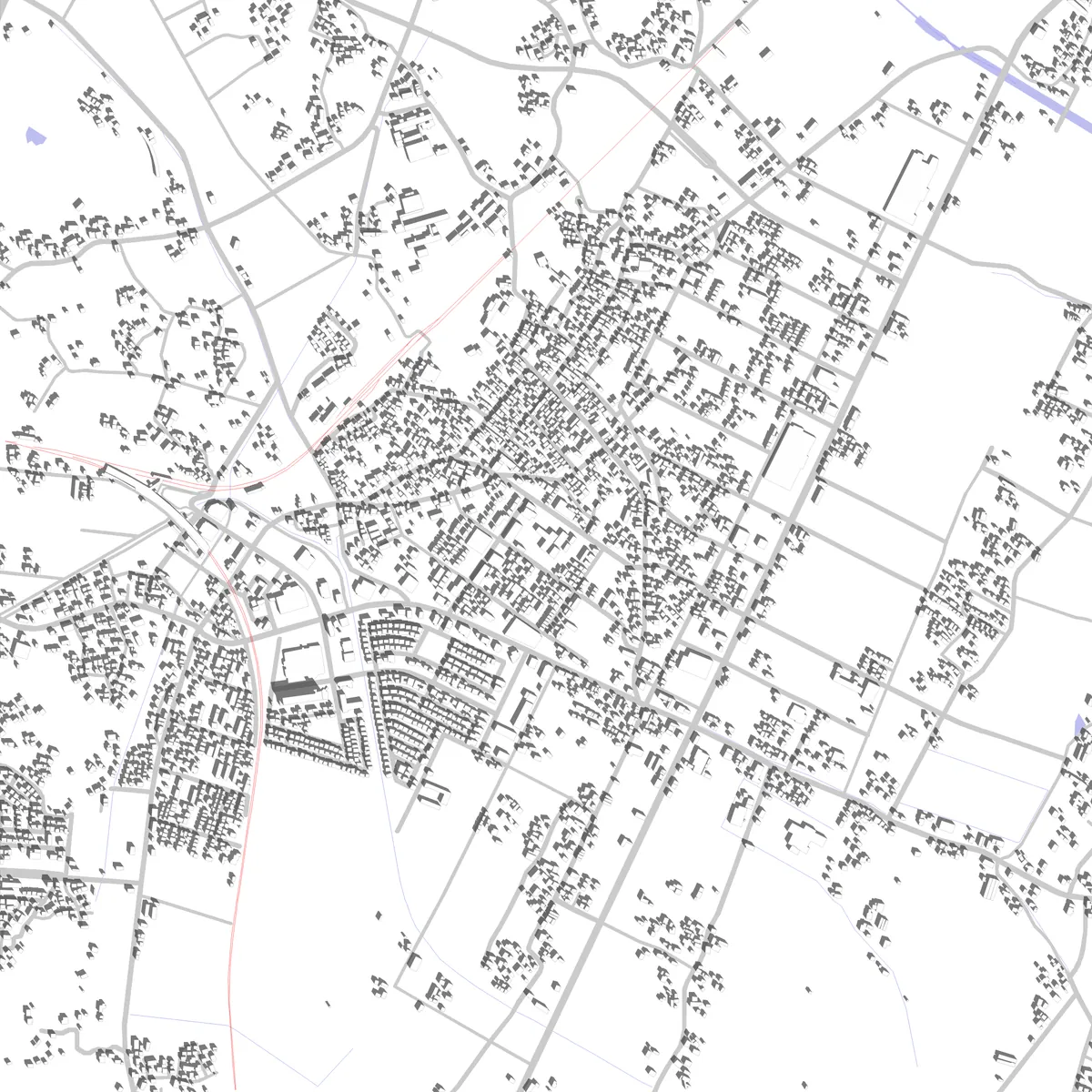 Oamishirasato Lageplan (2,5 km)