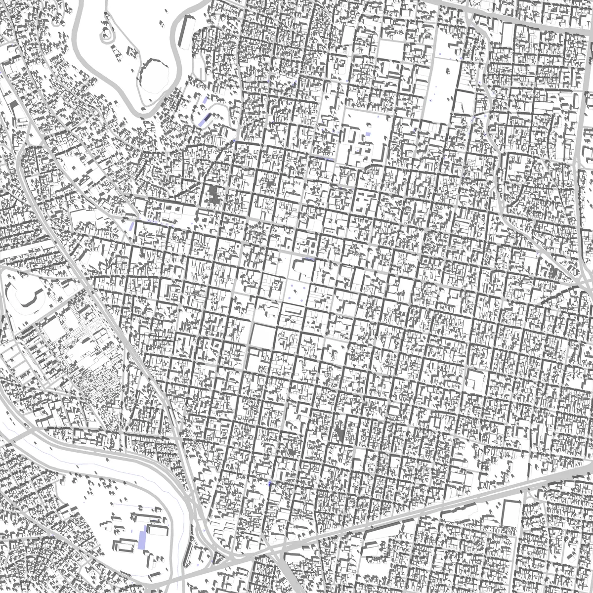 Oaxaca City Lageplan (2,5 km)