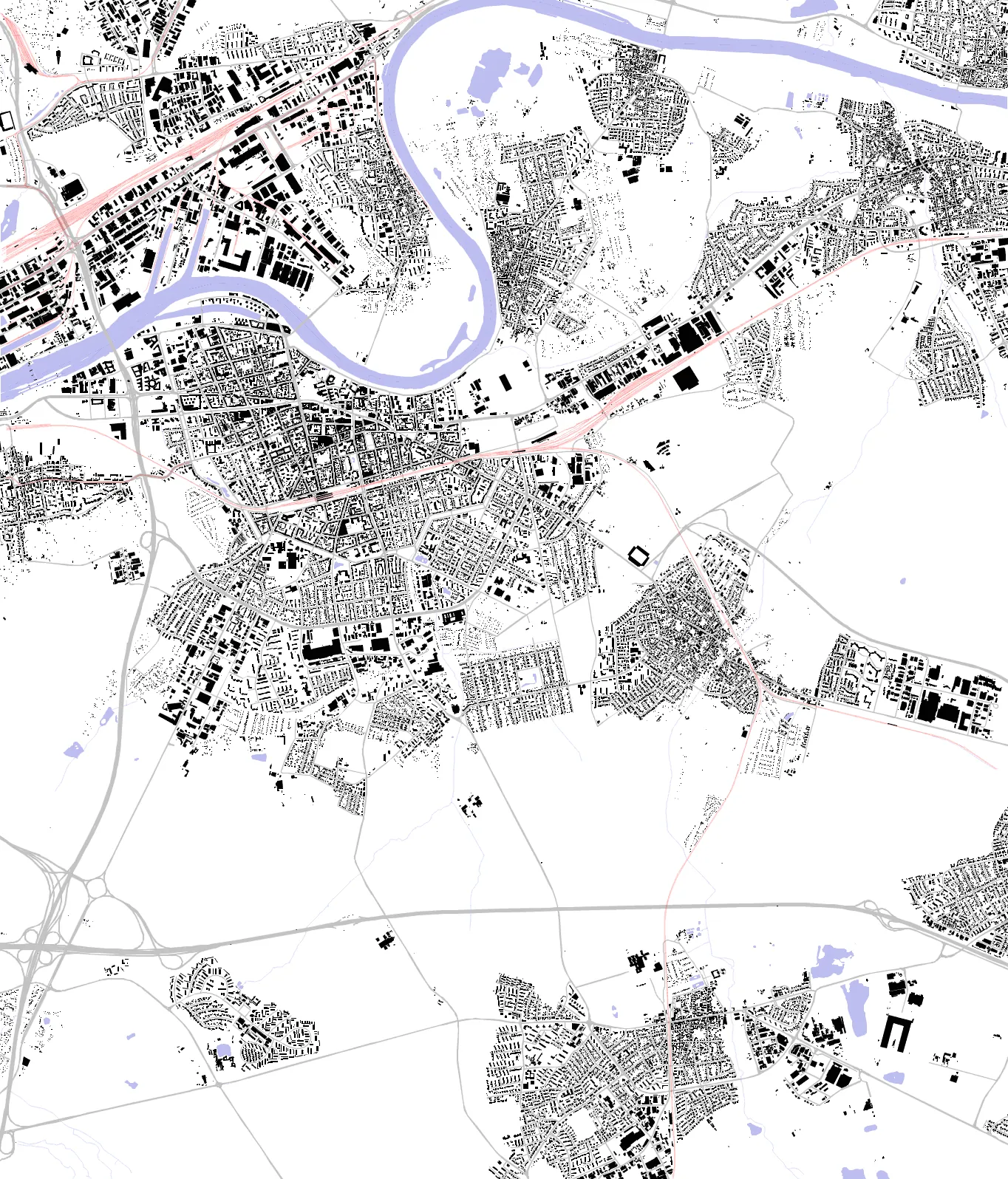 Offenbach am Main figure ground plan