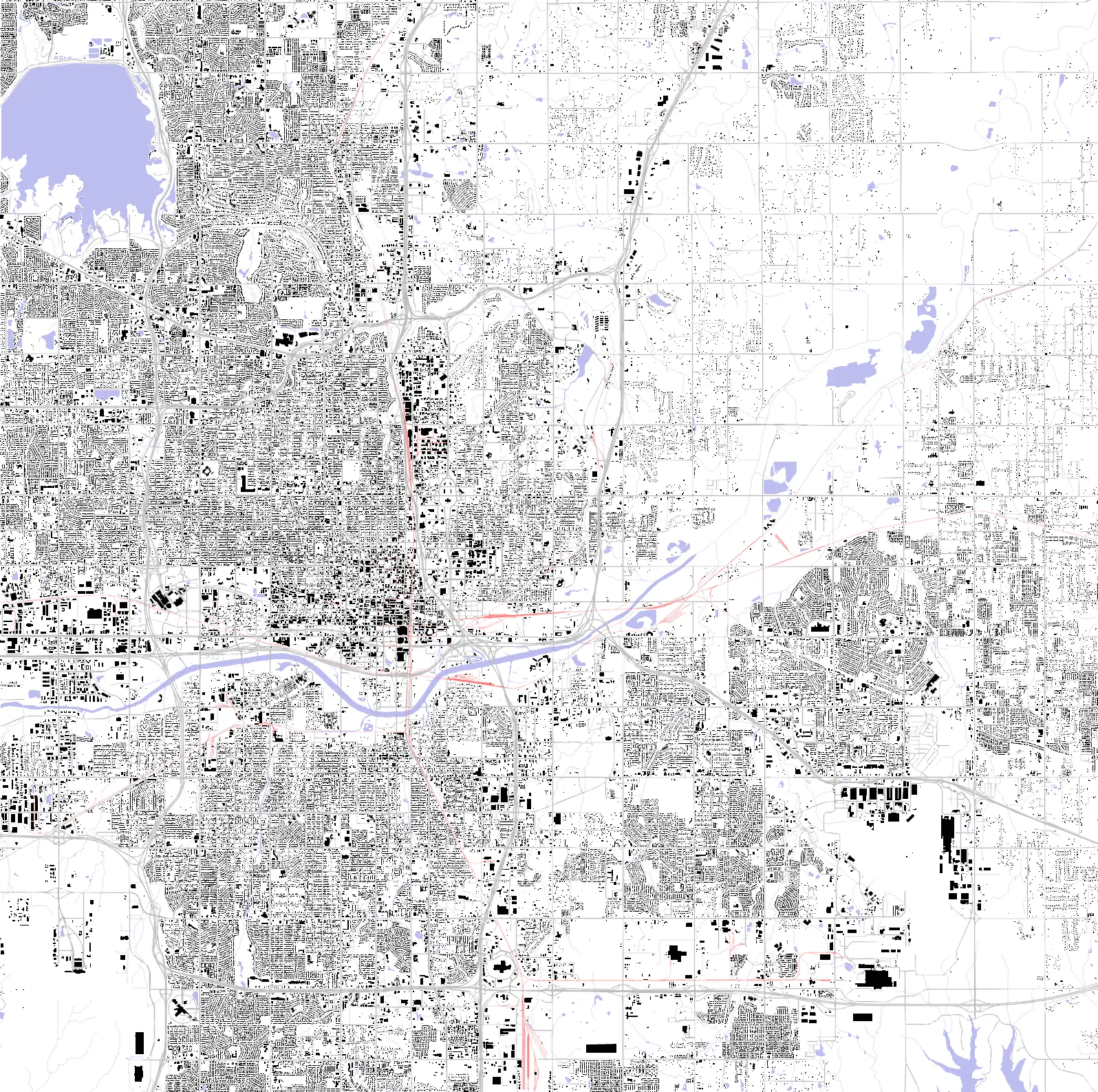 Oklahoma City figure ground plan
