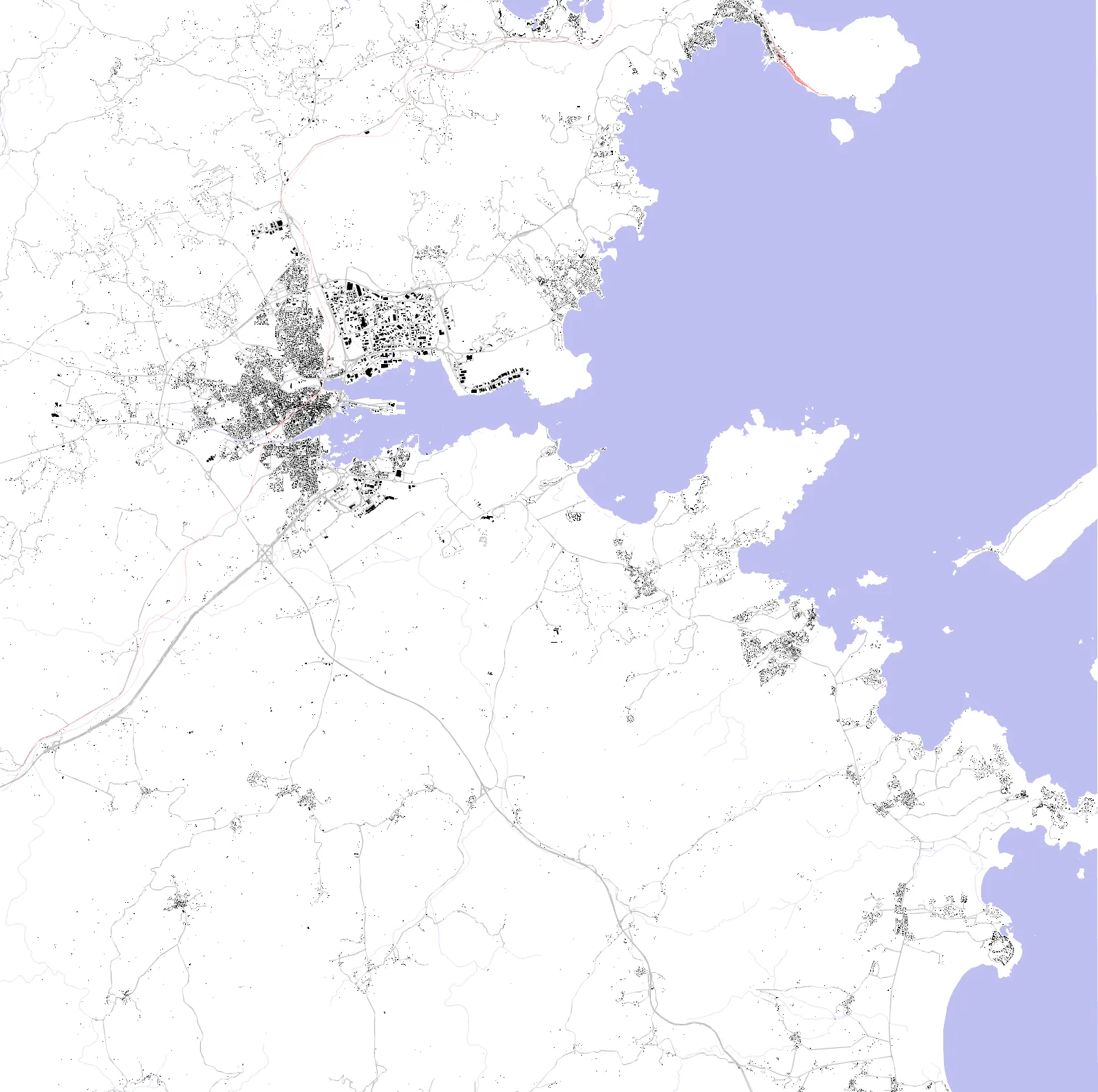 Olbia planimetria a figura-sfondo