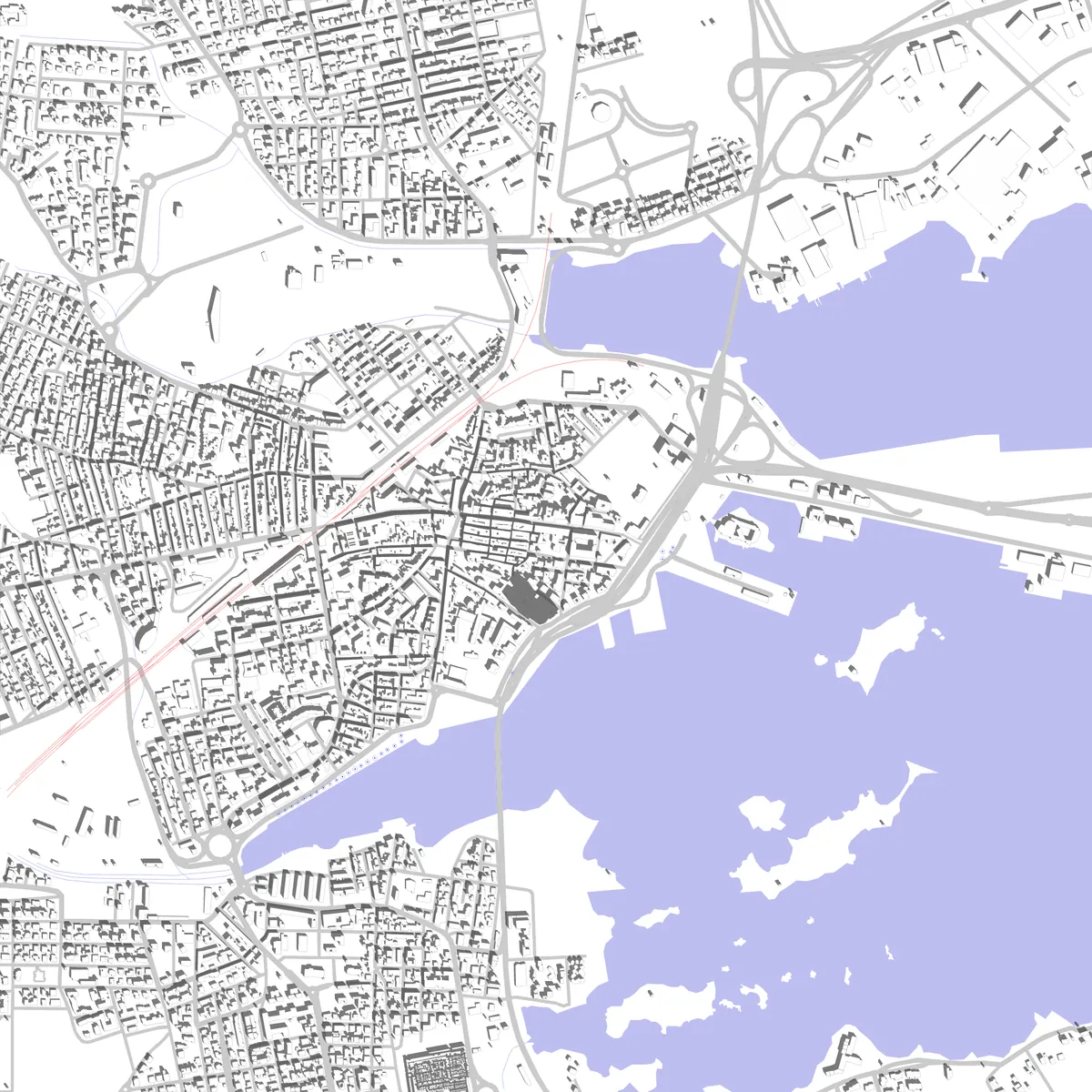 Olbia planimetria di sito (2.5 km)