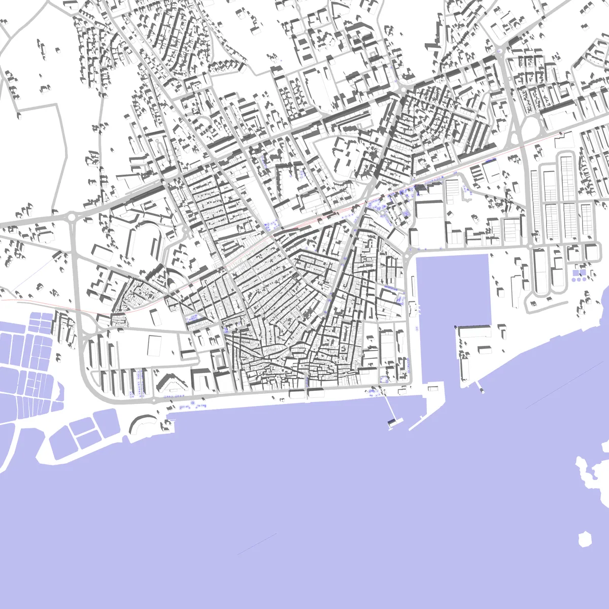 Olhão planta de localização (2,5 km)