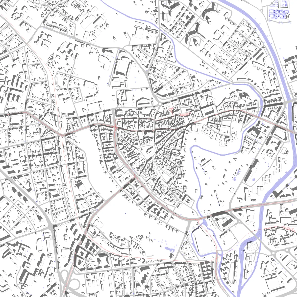 Olomouc Lageplan (2,5 km)